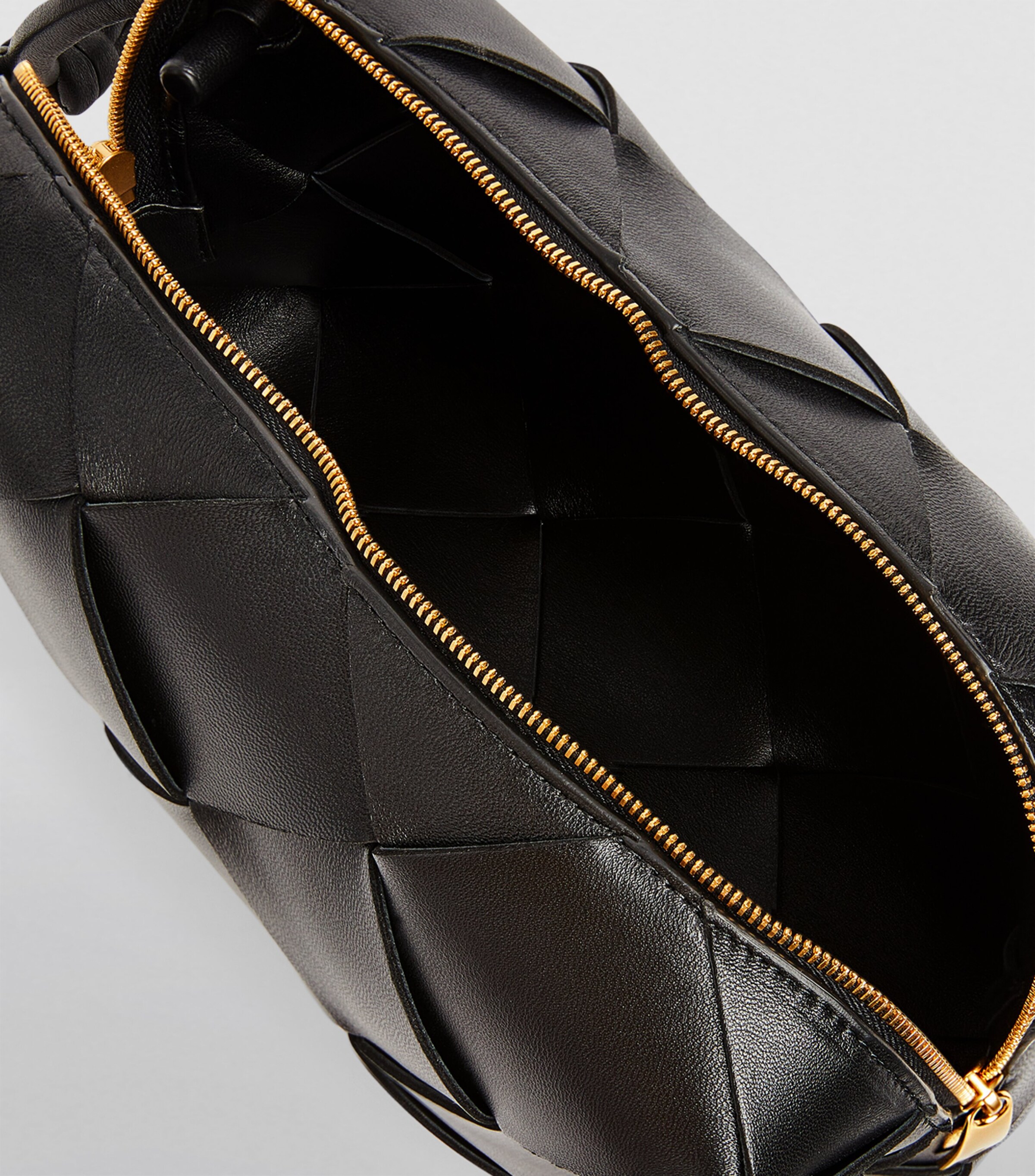 Bottega Veneta Cassette Cross-Body Bag Black Gold Image 6