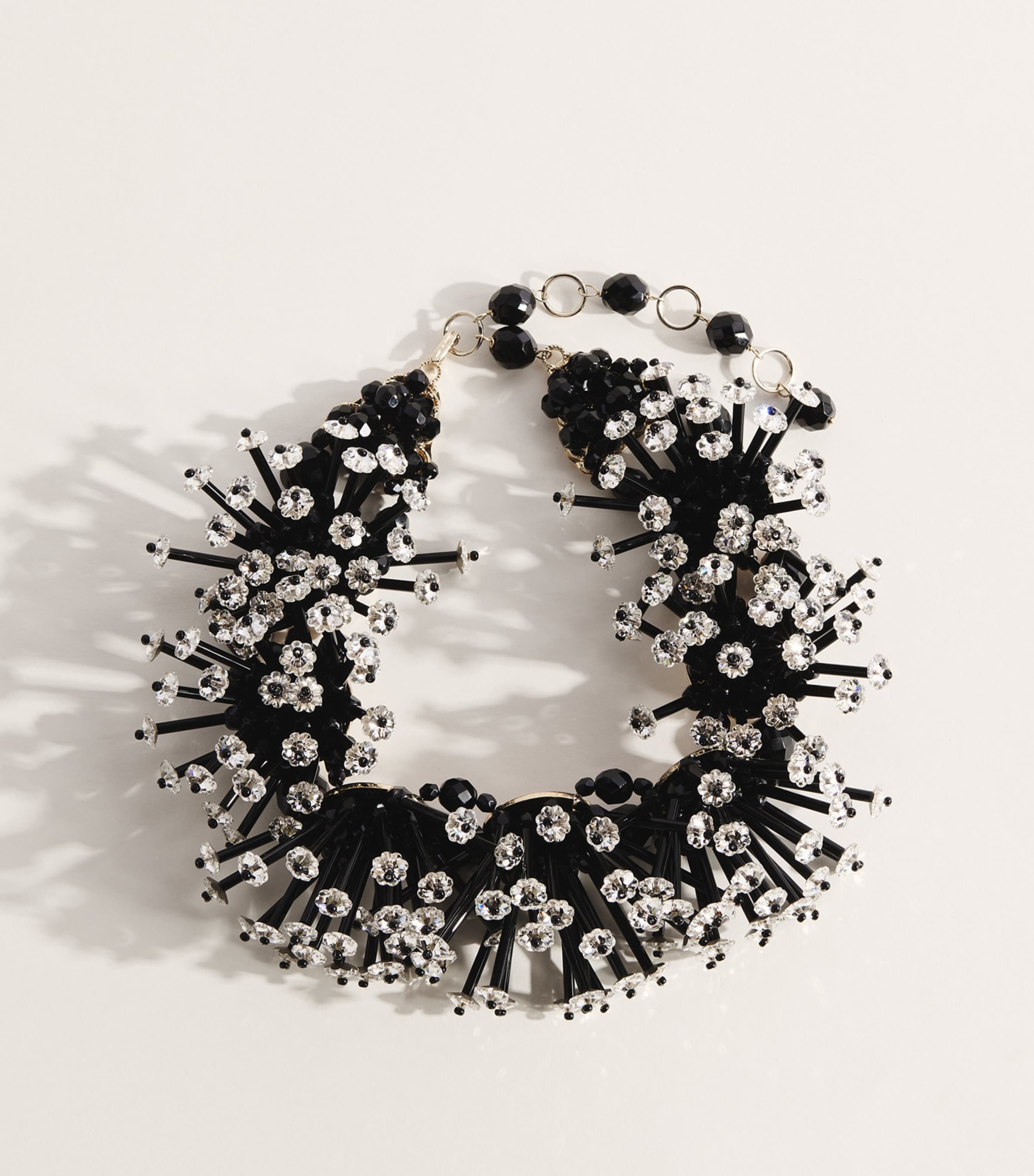 Coppola e Toppo Crystal Margherite Necklace Black/white Image 3