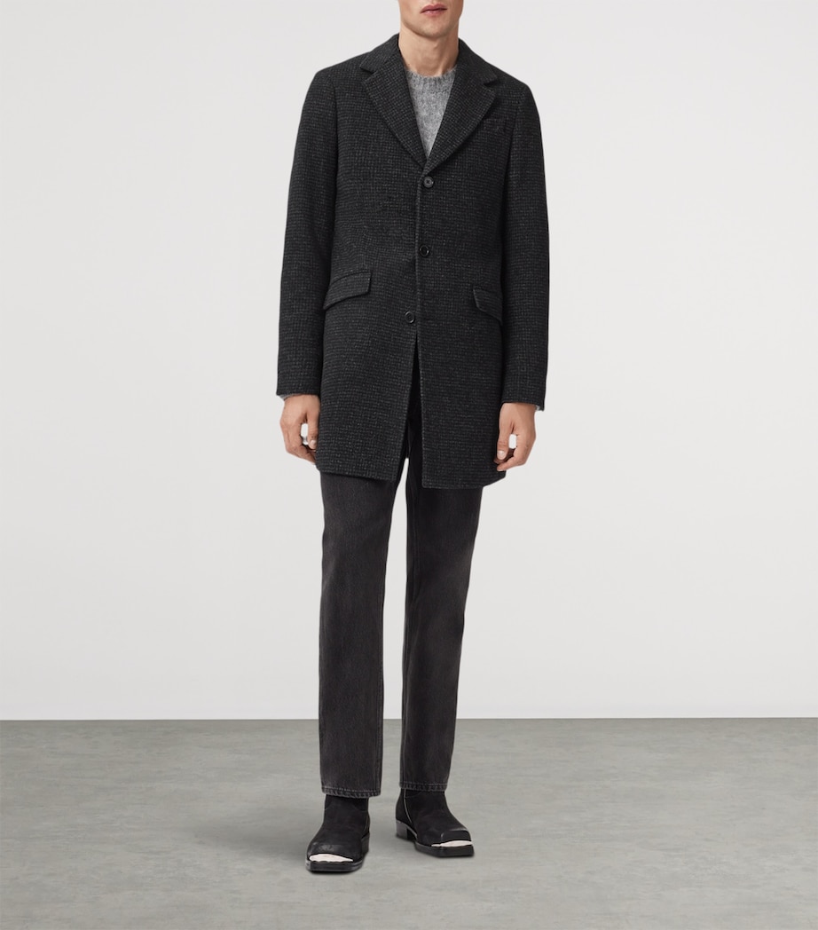 Wool-Blend Slim Caspian Coat CINDER BLACK MARL Image 4