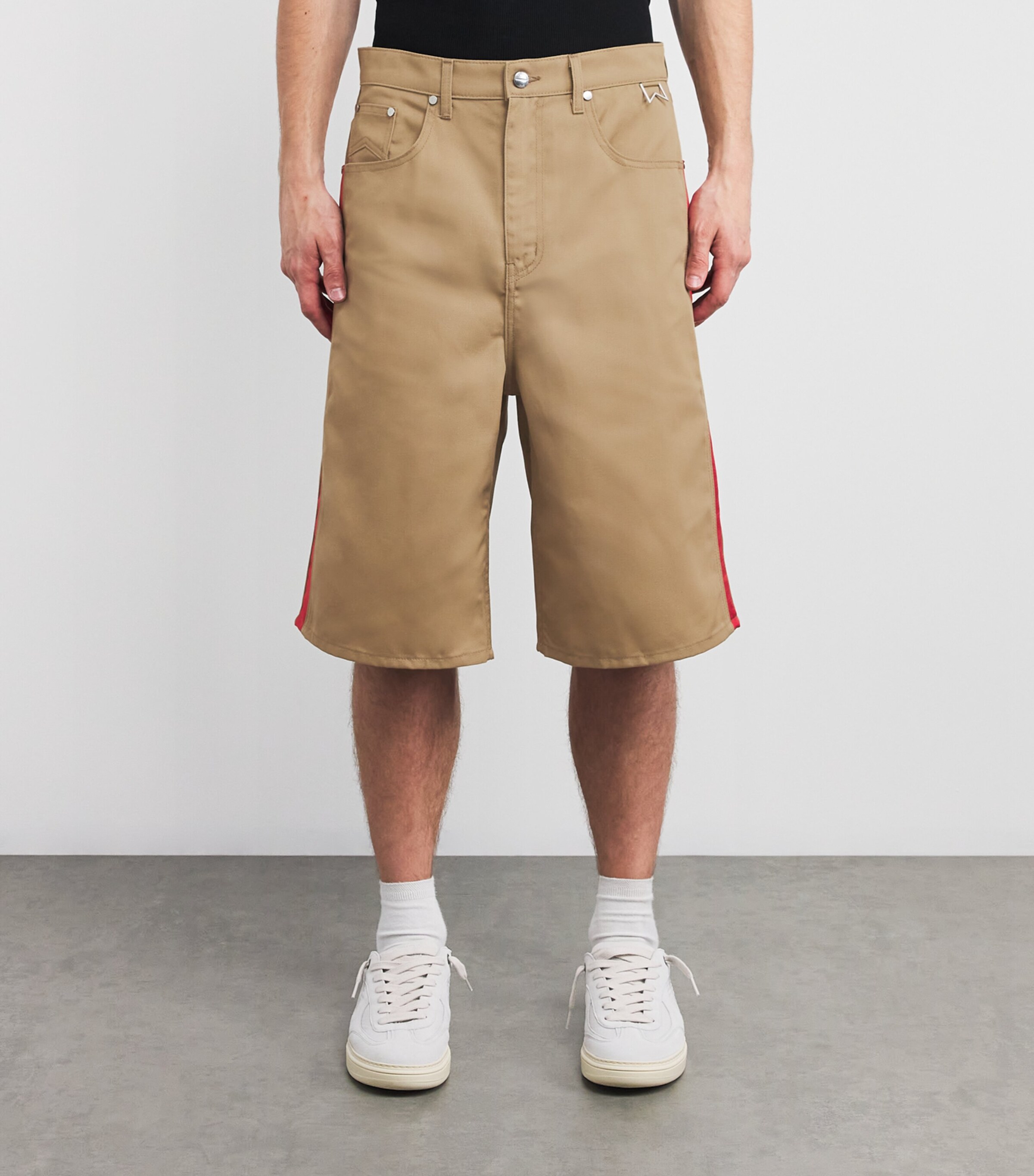 x Harrods Cotton Wide-Leg Shorts TAN 0087 Image 3