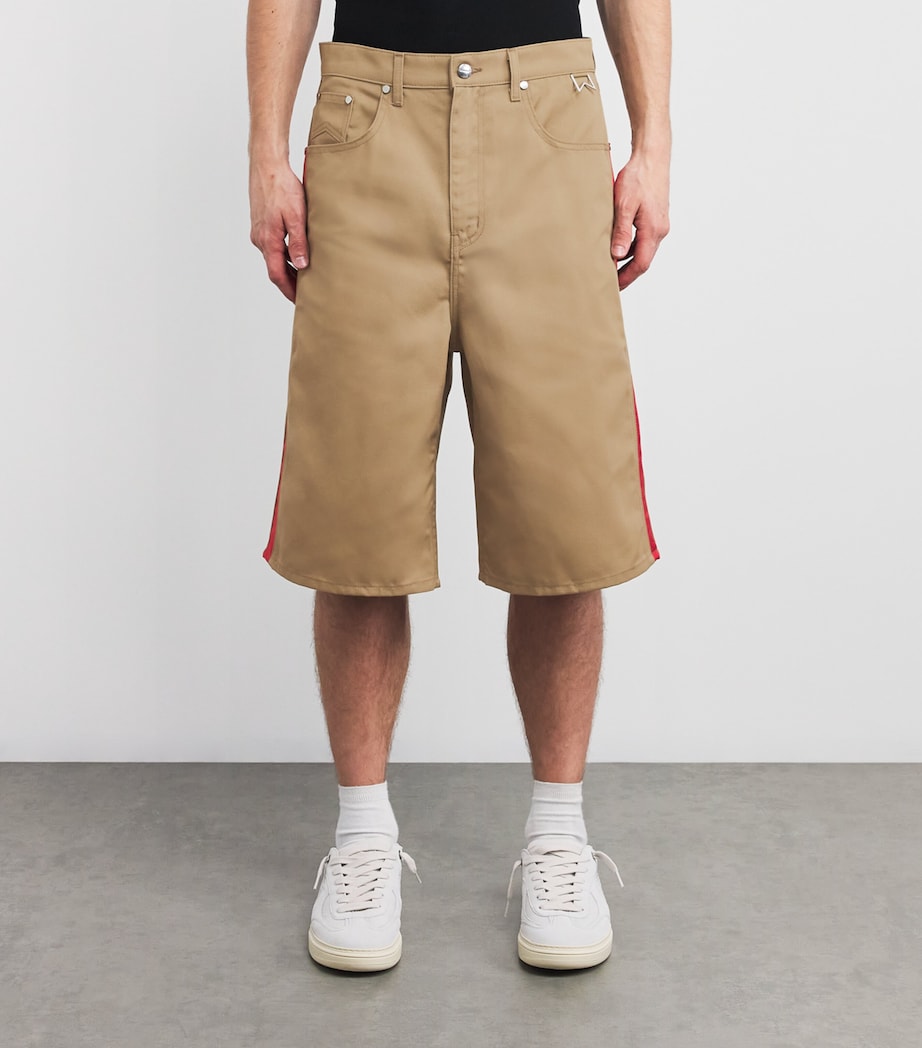 x Harrods Cotton Wide-Leg Shorts TAN 0087 Image 3