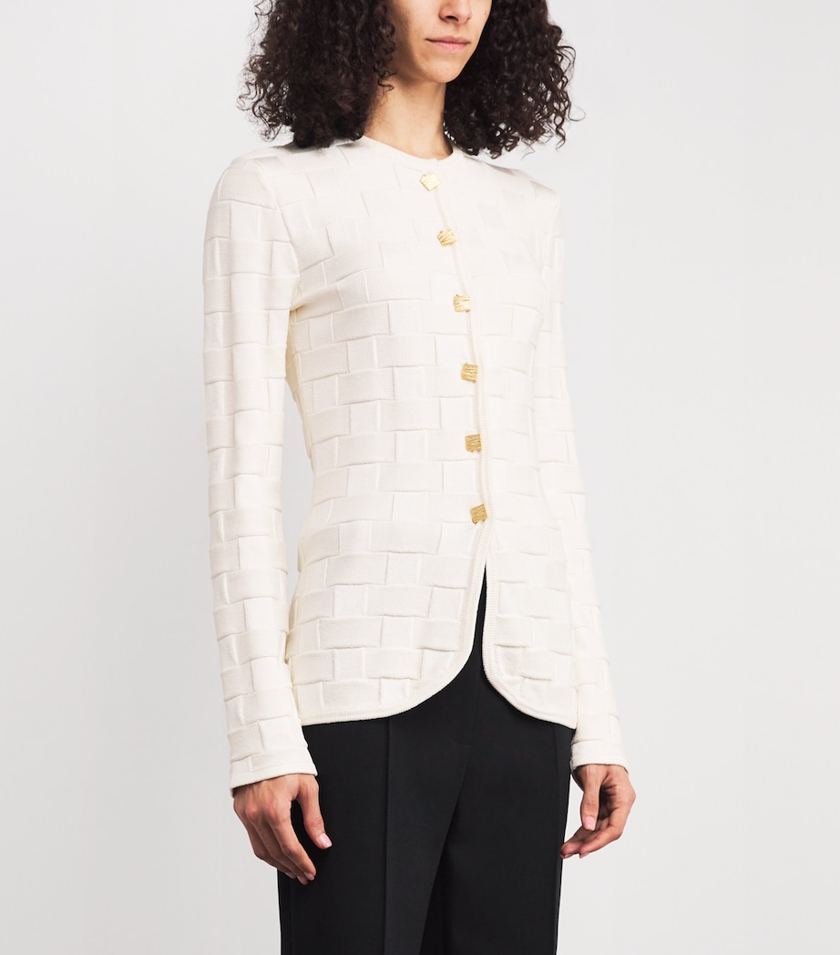 Knitted Uma Jacket WHITE Image 3