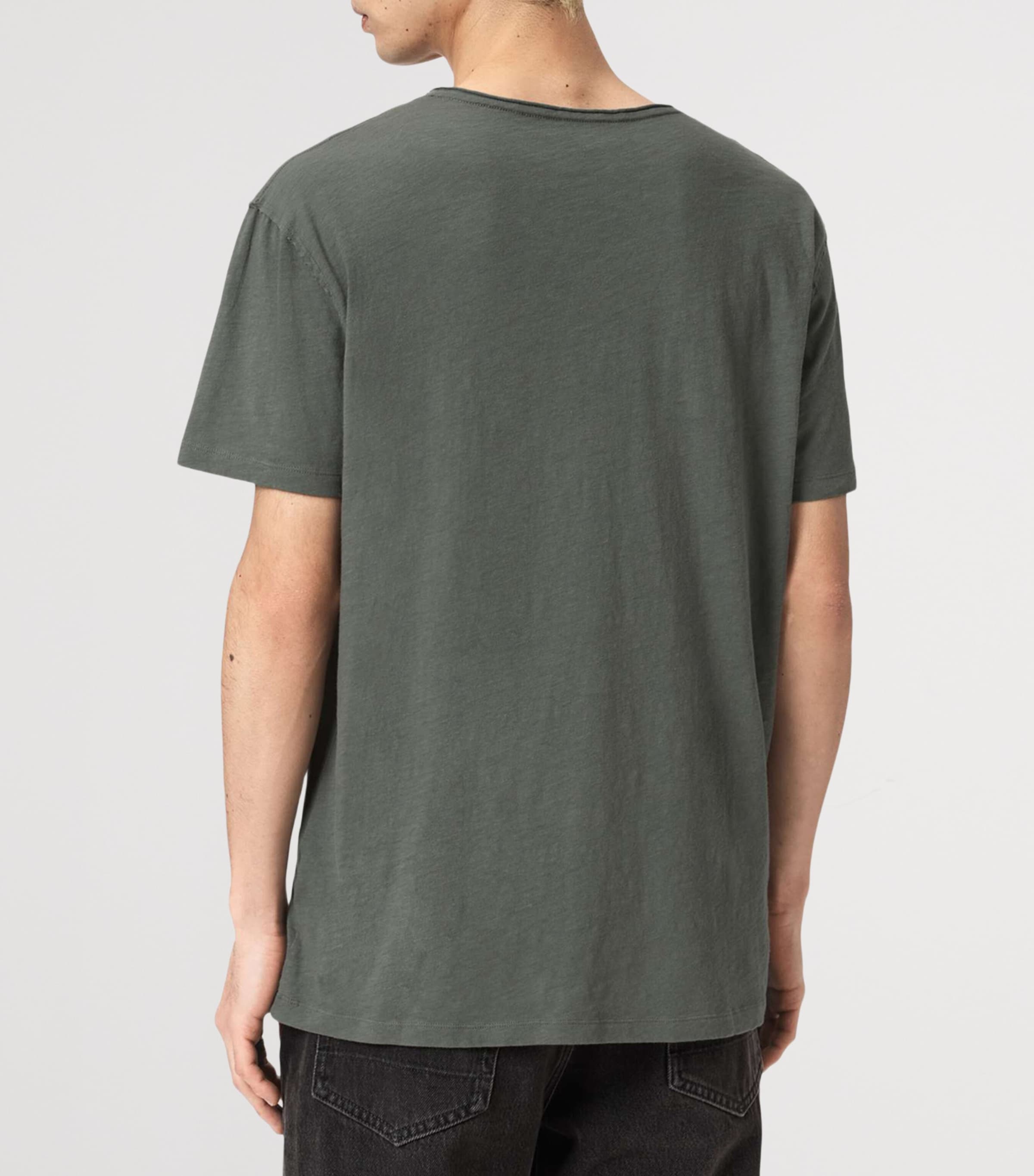 AllSaints Mens Organic Cotton Figure T-Shirt Gastor Green Image 4