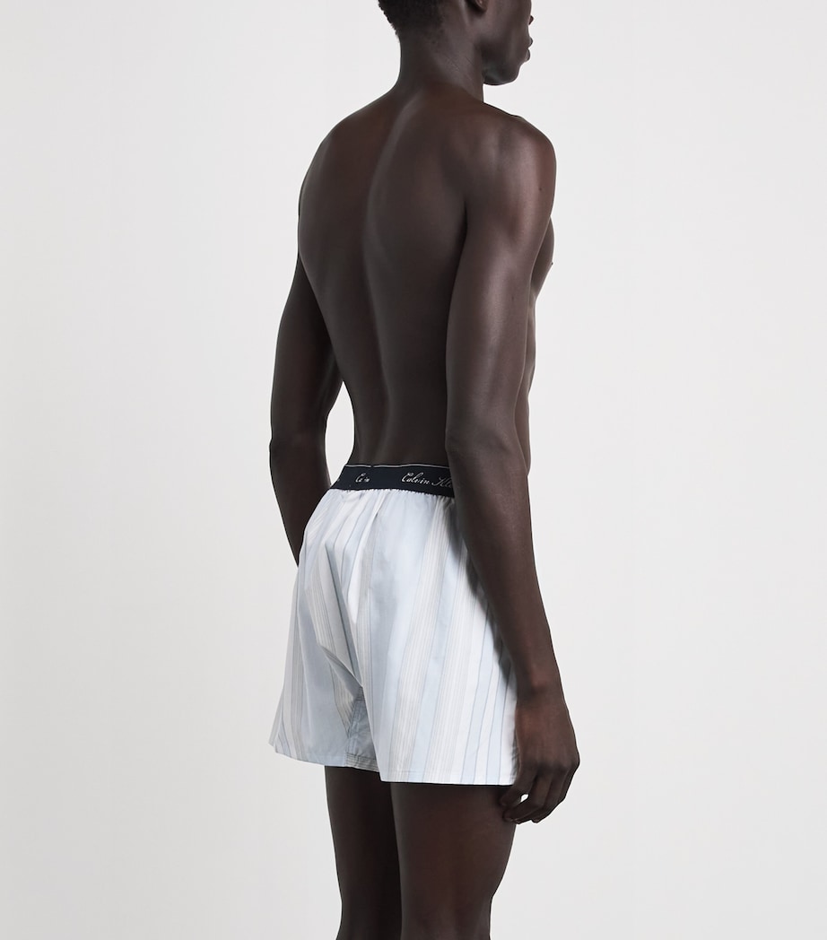 Calvin Klein Mens Cotton Poplin Stripe Pyjama Shorts Crest Stripe Ic Image 5