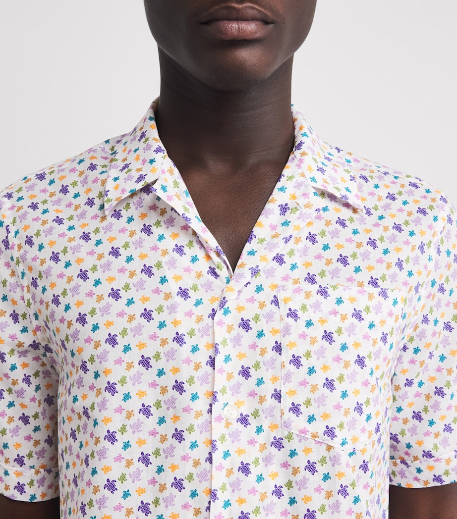 Vilebrequin Mens Organic Cotton Turtle Charli Shirt Blanc Image 3