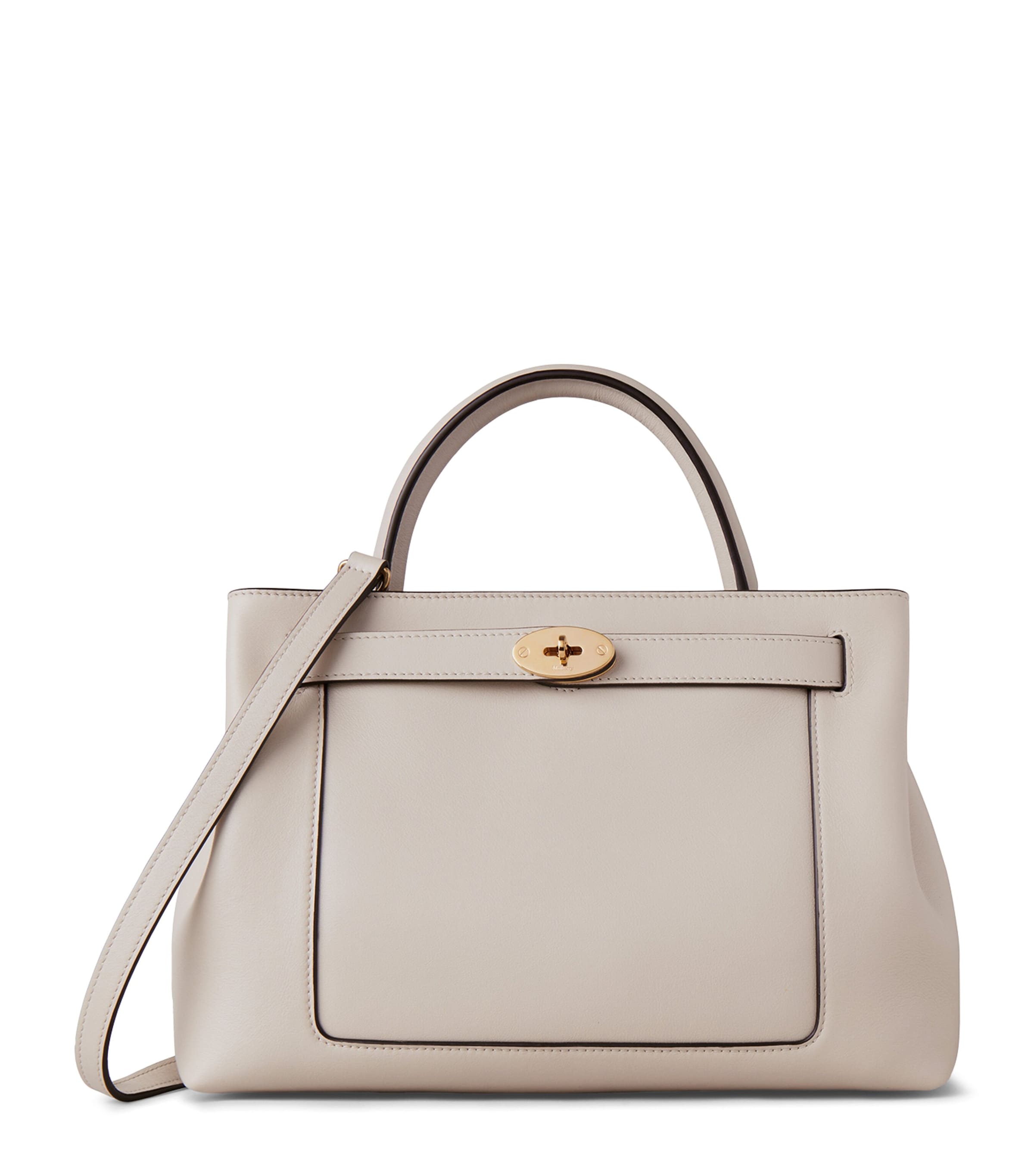 Shop Mulberry Medium Leather Islington Top-handle Bag In White