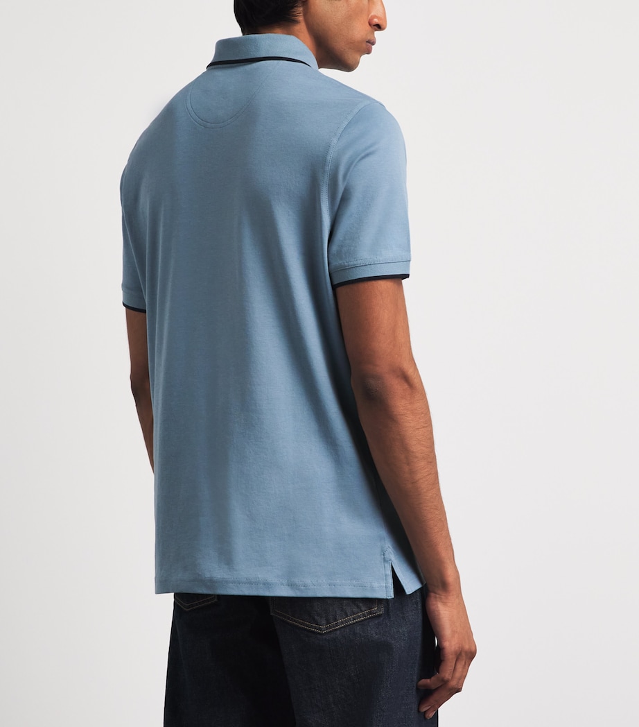 Barbour Mens Callock Polo Shirt Tarn Blue Image 5