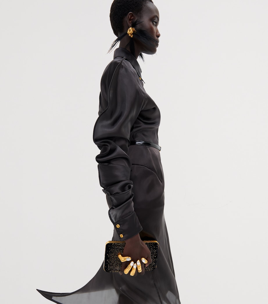 Schiaparelli Surrealistic Ball Earrings Opaque Gold Image 4