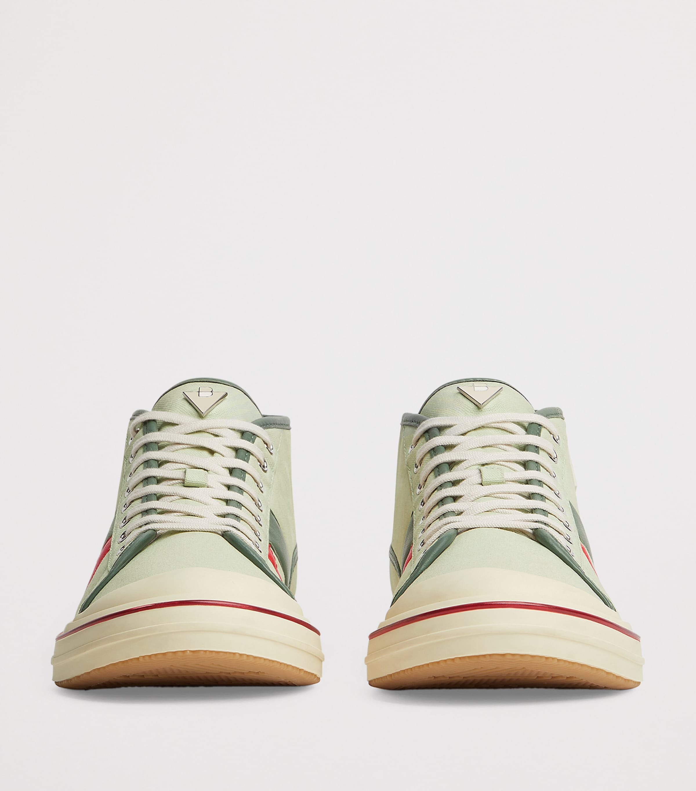 Canvas Leather-Trim Eliot Sneakers 3030 Image 6