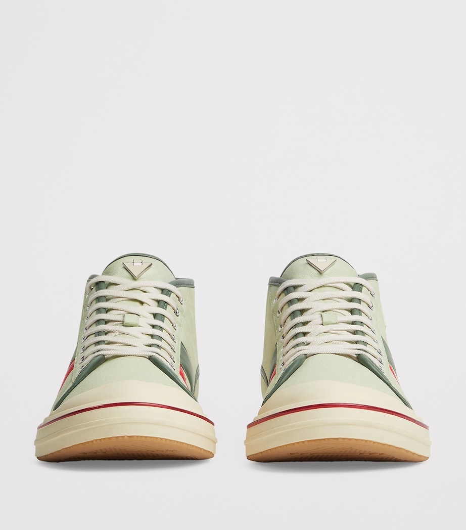 Canvas Leather-Trim Eliot Sneakers 3030 Image 6