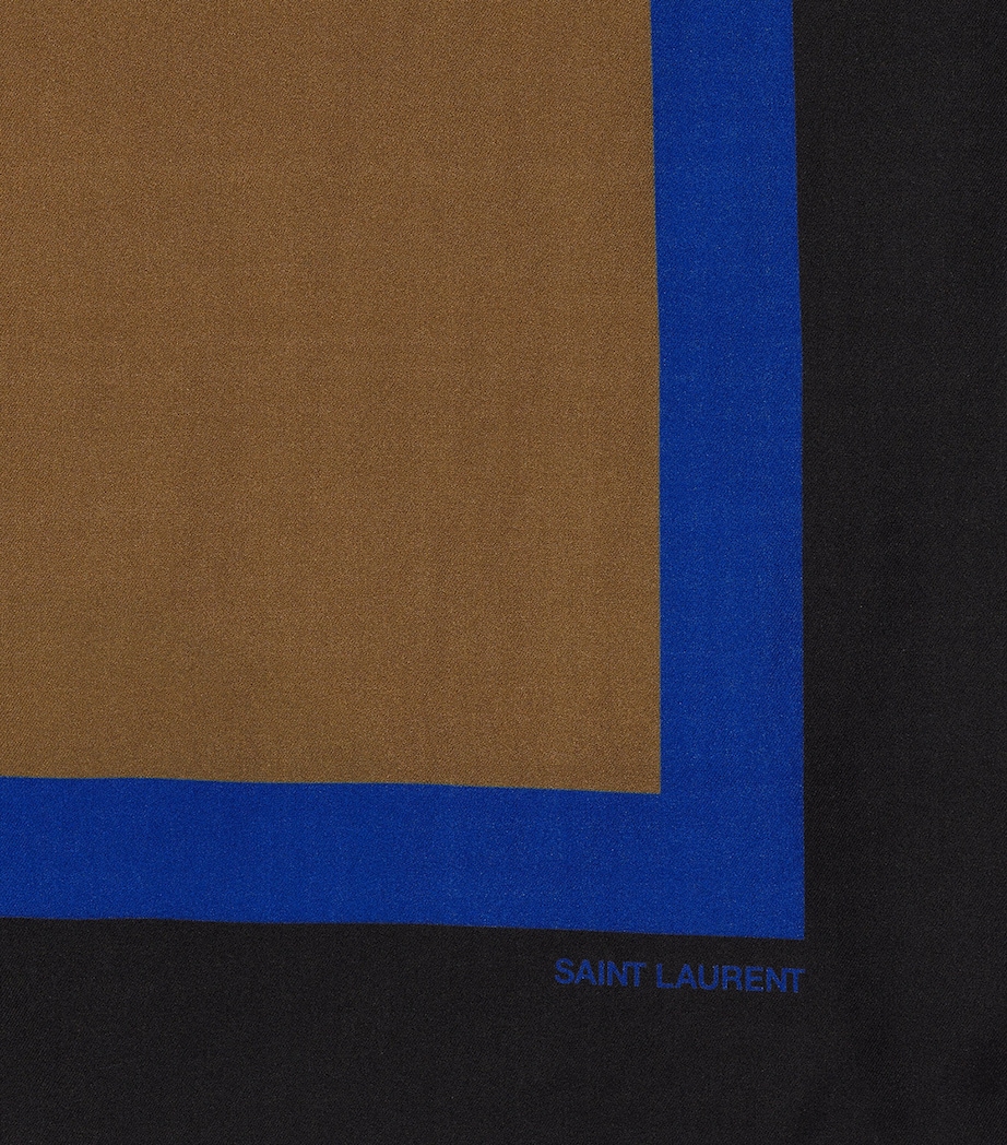 Silk Geometric Print Scarf 4360 Image 3