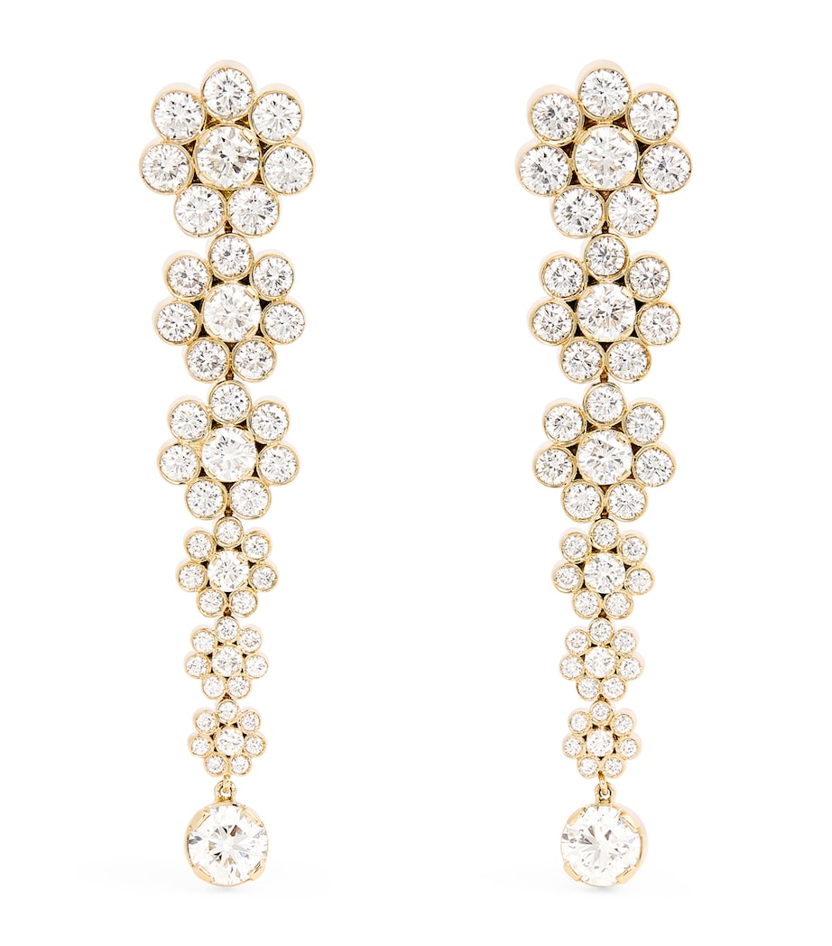 Yellow Gold and Diamond Fontaine de Fleurs Earrings YELLOW GOLD Image 1