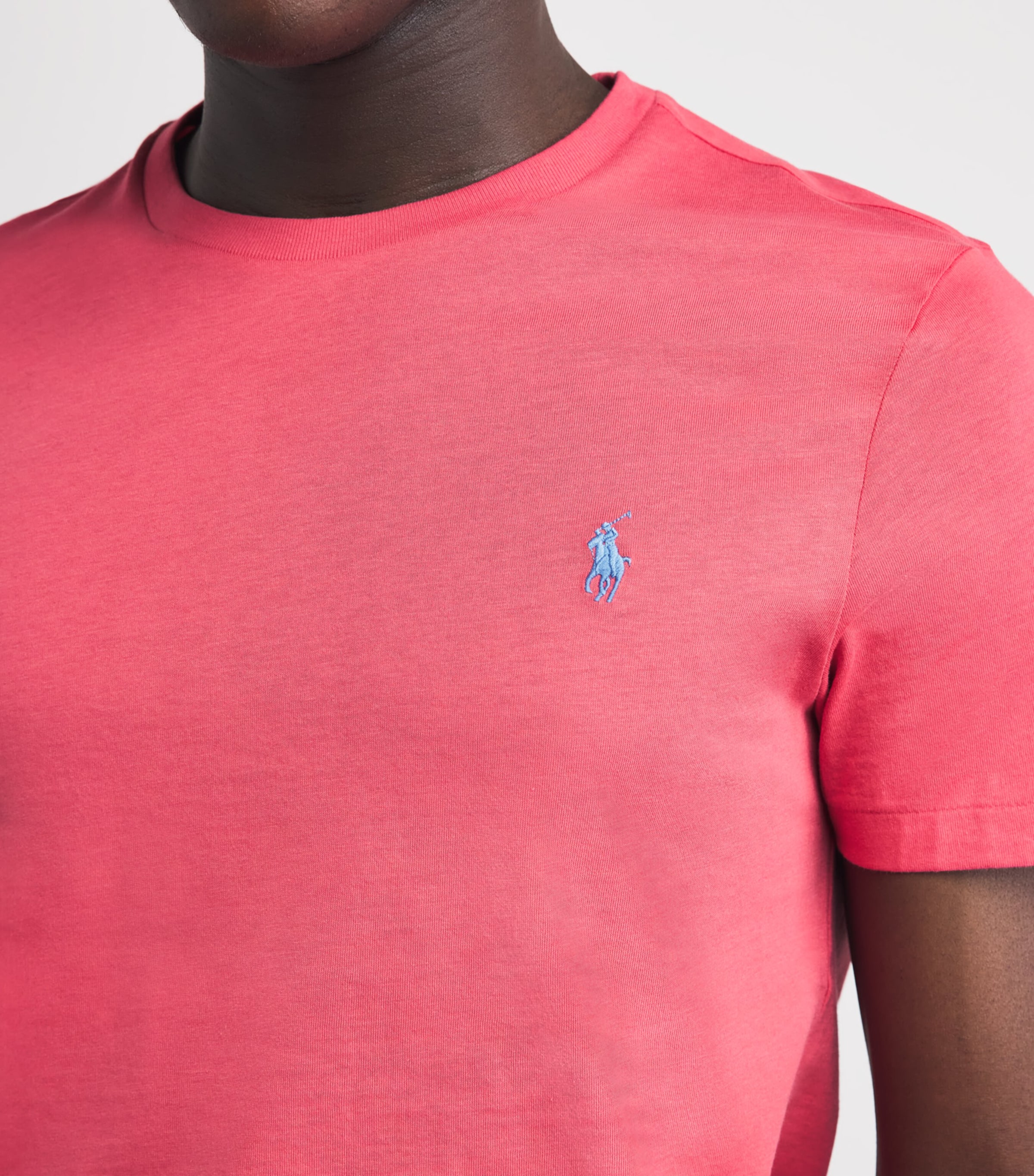 Polo Ralph Lauren Mens Cotton Custom-Fit Polo Pony T-Shirt Red Image 3