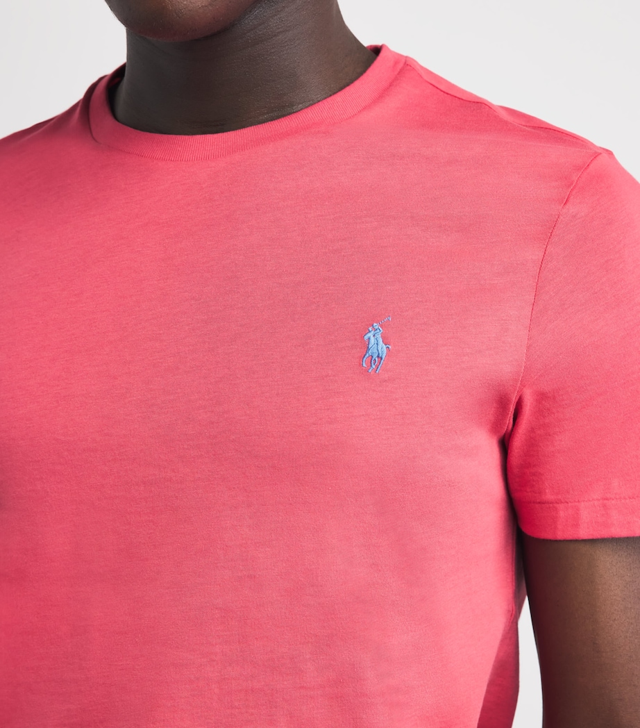 Polo Ralph Lauren Mens Cotton Custom-Fit Polo Pony T-Shirt Red Image 3