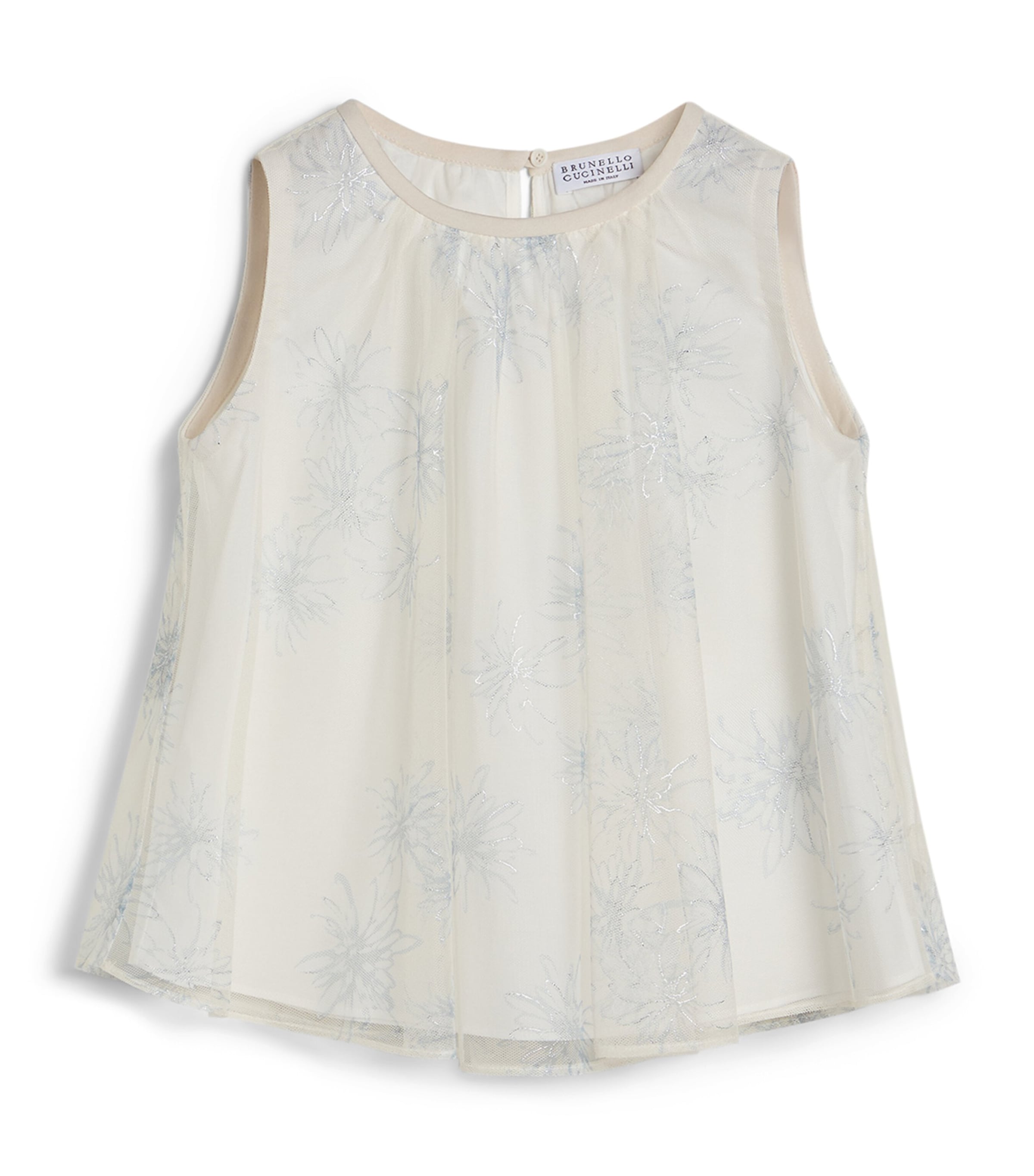 Brunello Cucinelli Kids Tulle Floral Blouse (4-6 Years) Image 1
