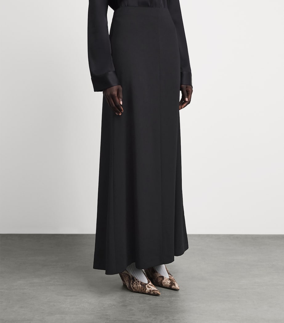Jil Sander Womens Back Split Maxi Skirt Black Image 4