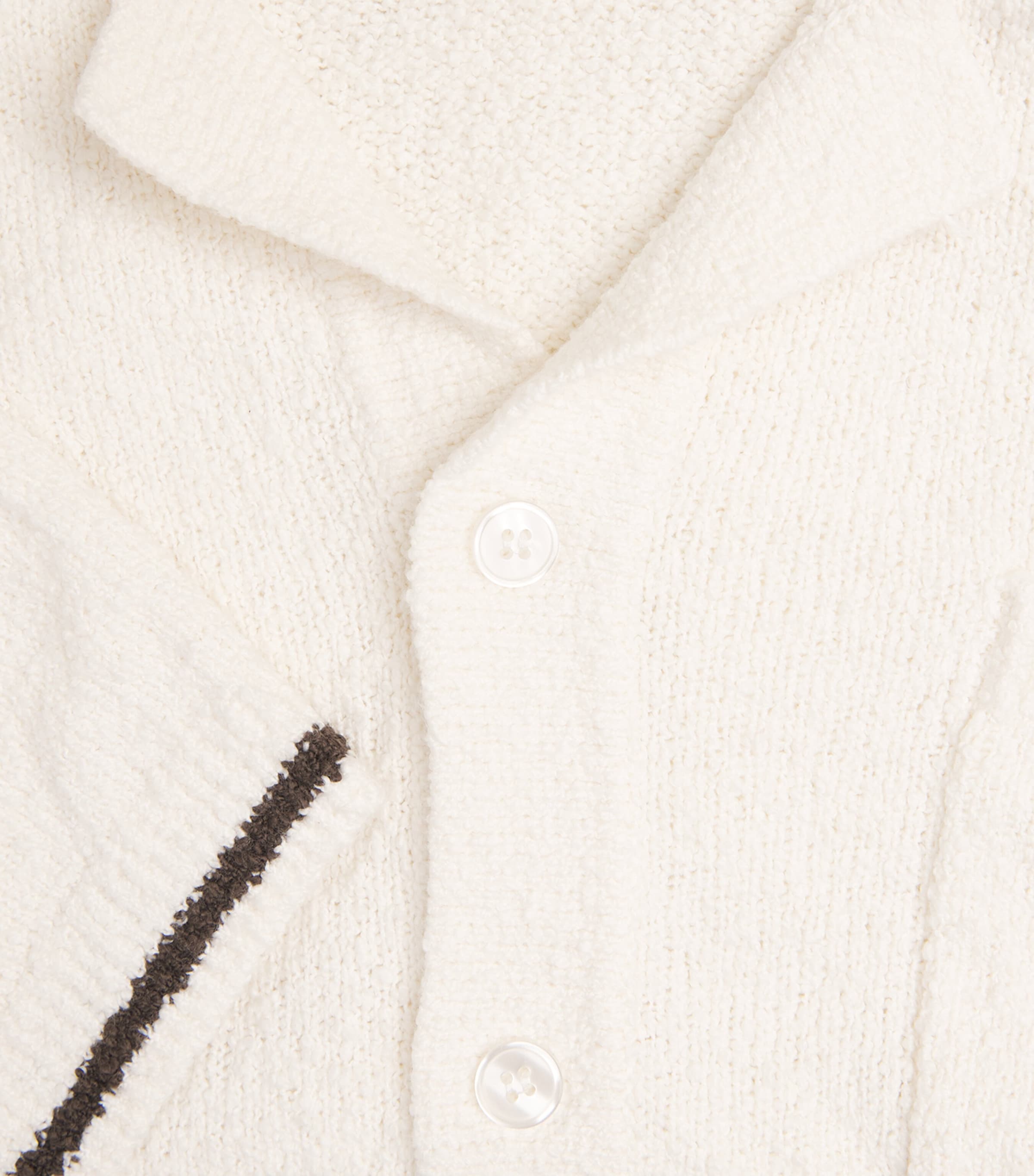 Samsøe Samsøe Mens Bouclé Sapedro Short-Sleeve Shirt Clear Cream Image 6