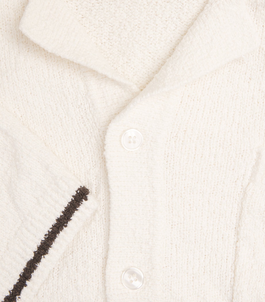 Samsøe Samsøe Mens Bouclé Sapedro Short-Sleeve Shirt Clear Cream Image 6