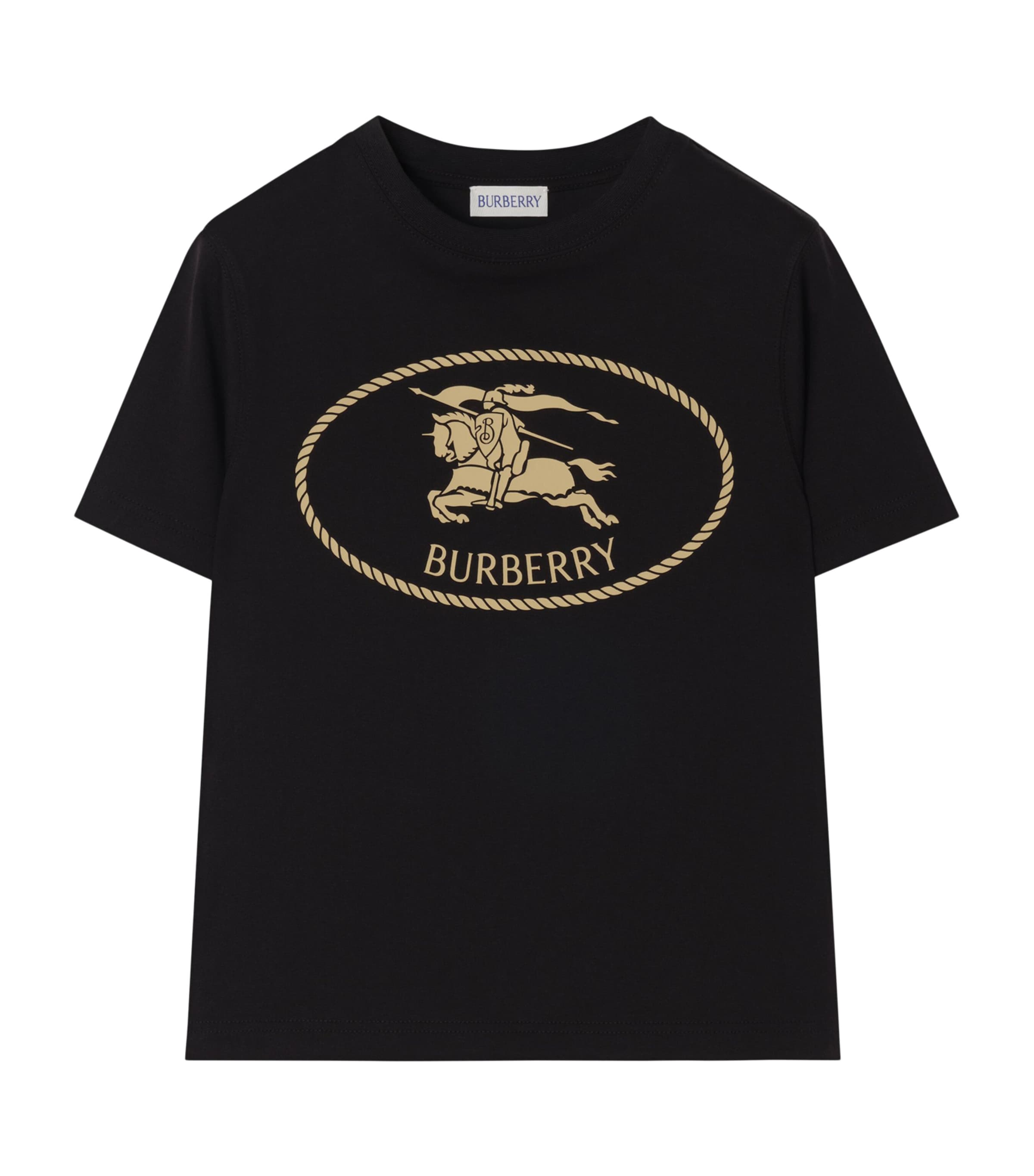 Burberry Kids Cotton EKD Stamp T-Shirt (14 Years) Black Image 1