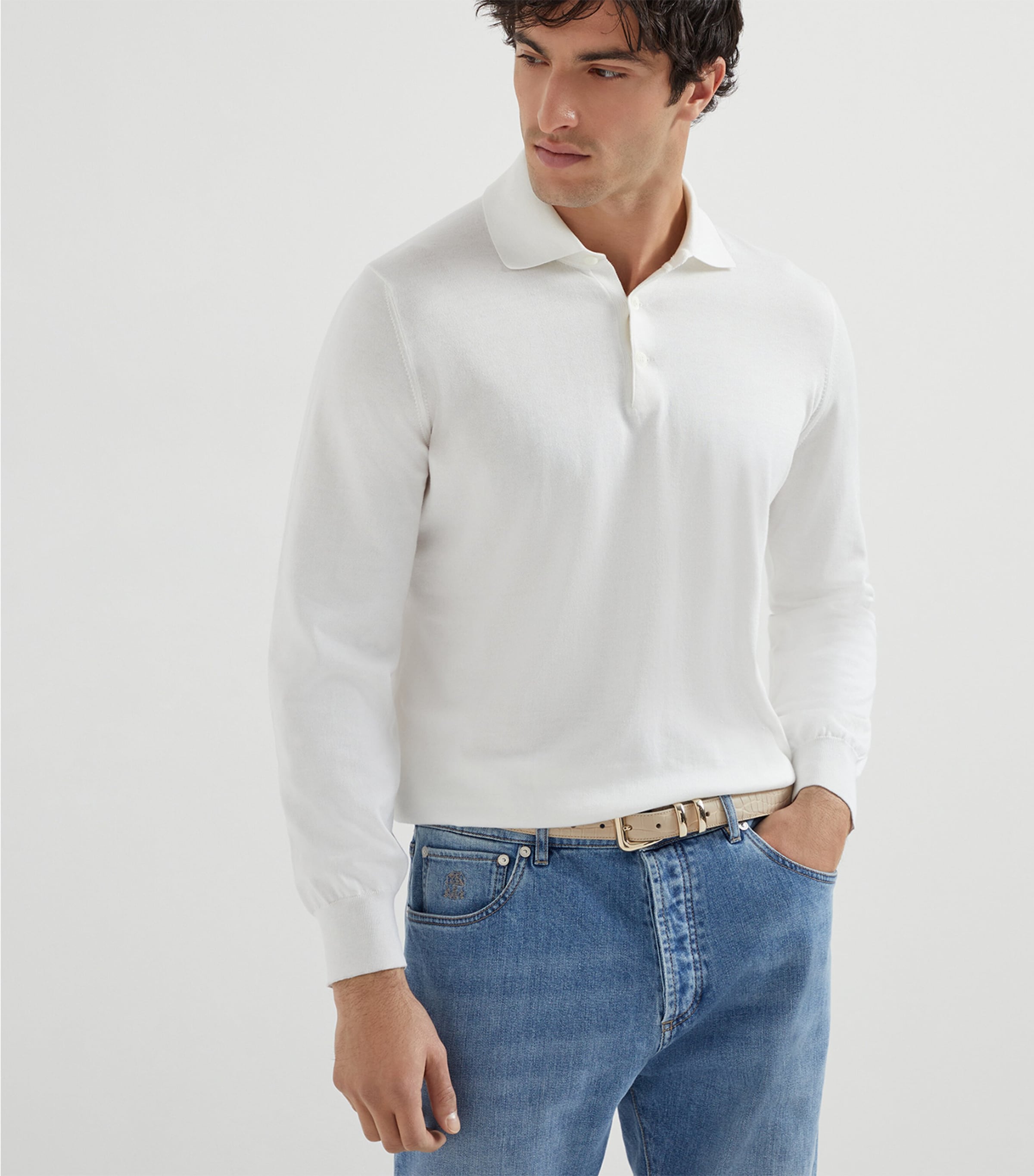 Cotton Polo Sweater CO312 Image 2