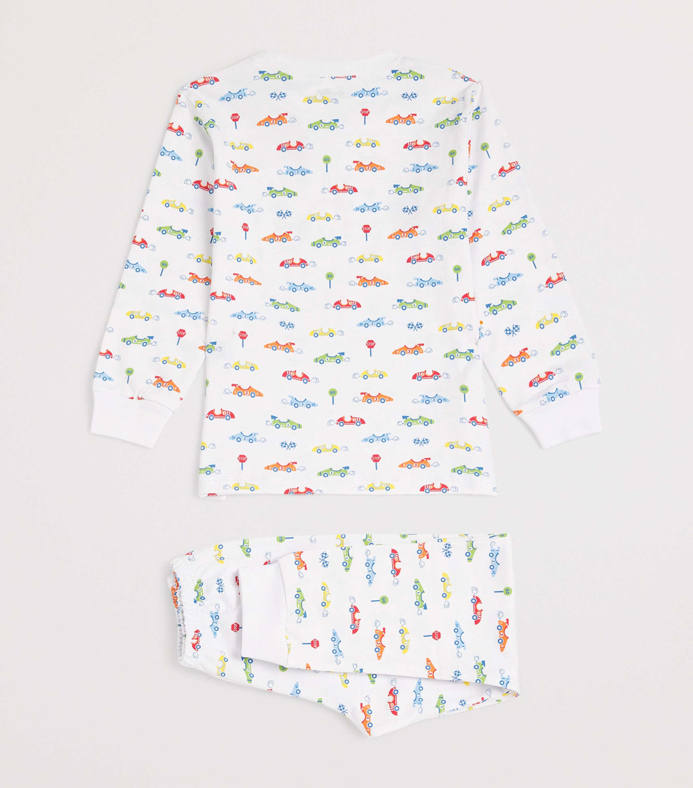 Pima Cotton Long-Sleeve Pyjamas (2-6 Years) K999SIZZLING SPEEDWY Image 2