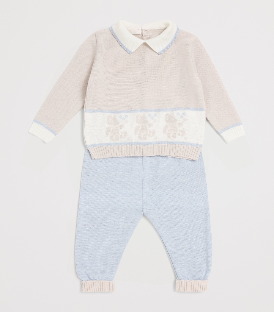 Wool-Blend Teddy Sweater and Trousers Set (1-12 Months) BGE-DI Image 3