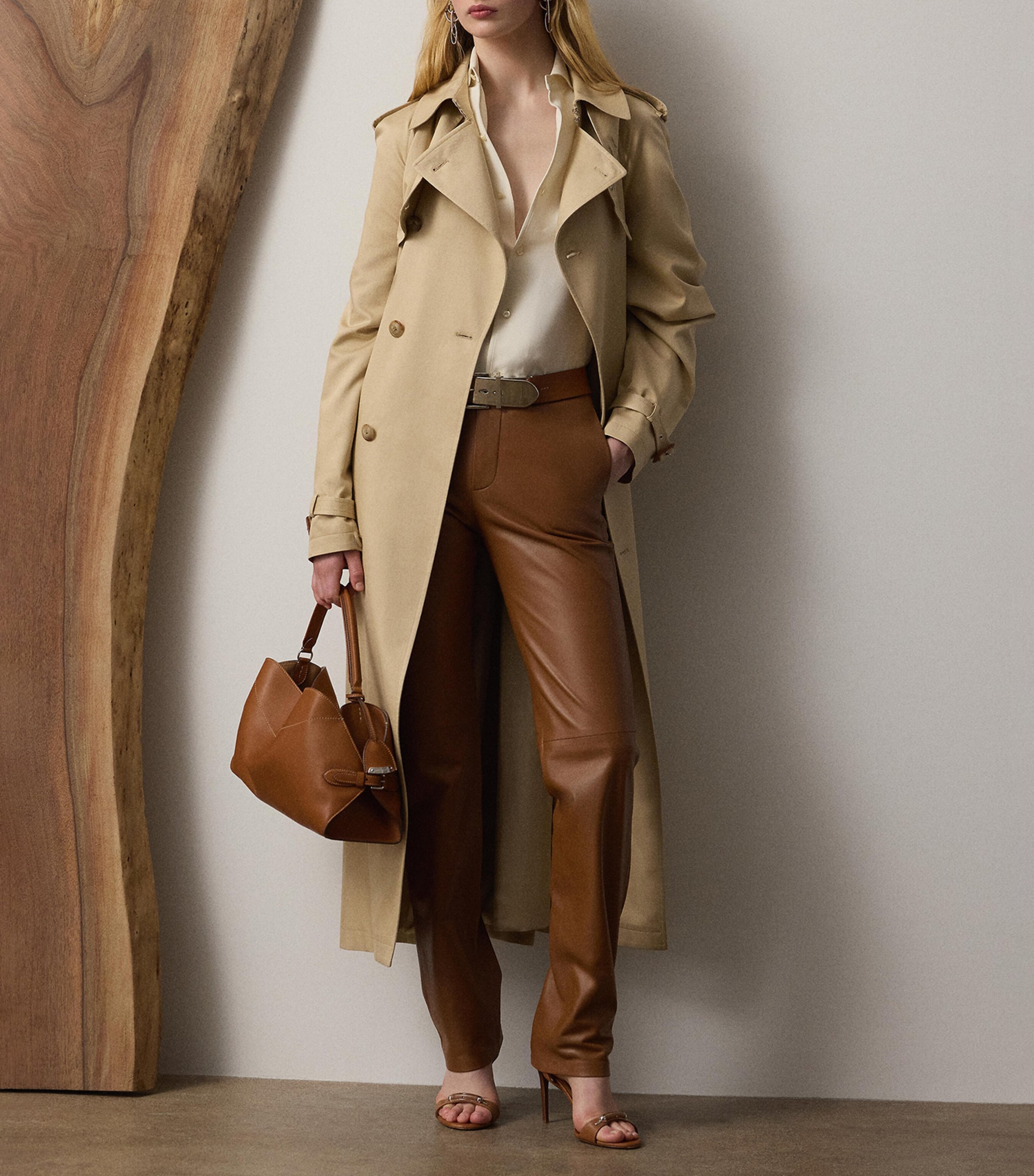 Lamb Leather Trousers LIGHT TOFFEE Image 6