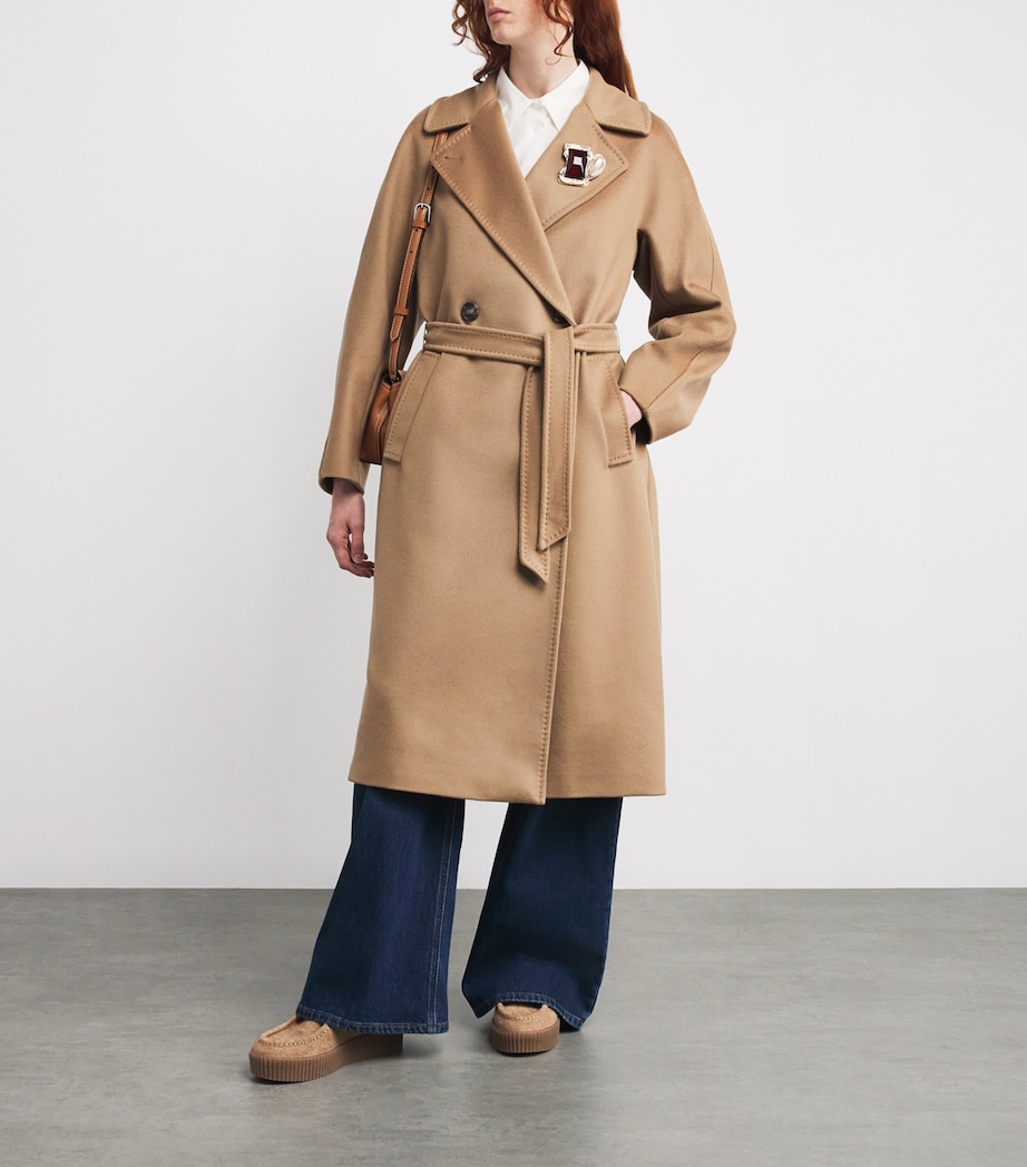 Virgin Wool Double-Breasted Coat CAMEL Image 2