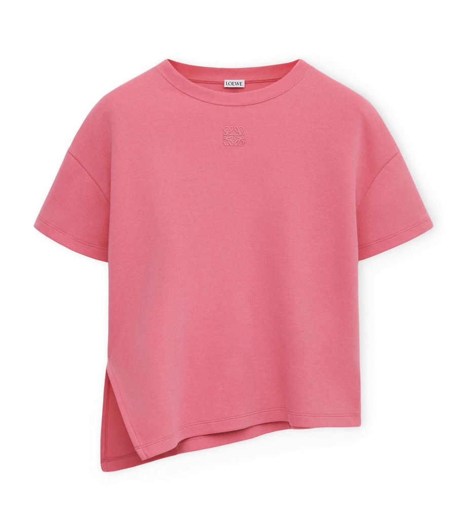 LOEWE Womens Asymmetric T-Shirt Bright Pink Image 1