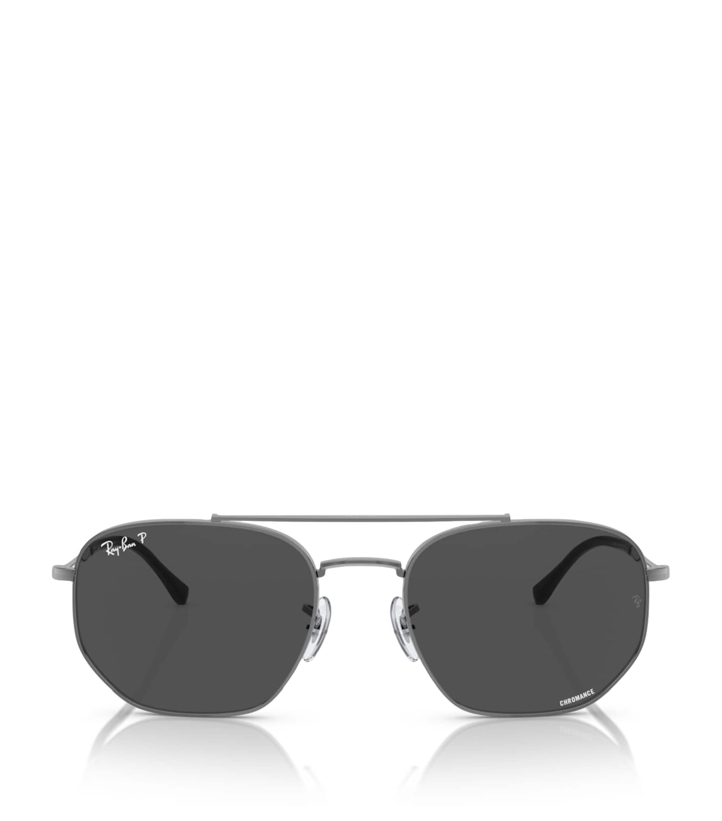 Ray Ban Ray-ban Womens Grey Rb3707 Irregular-shape Gunmetal Sunglasses In Grey