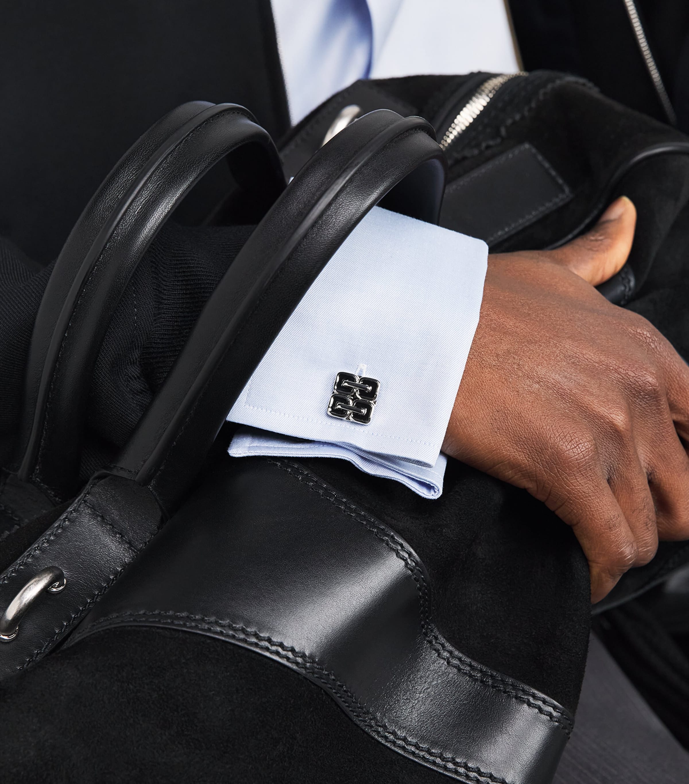 Tateossian Enamelled Thompson Cufflinks Black Image 2