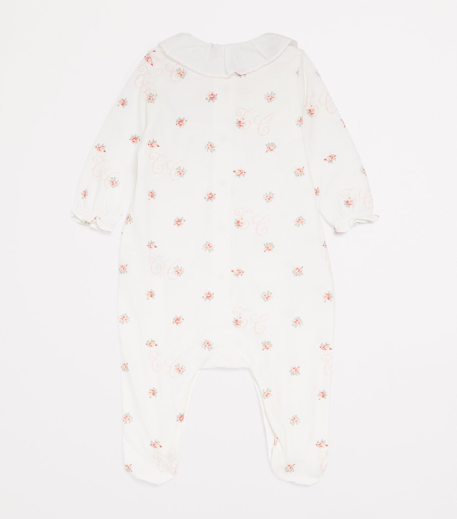 Cotton Floral All-In-One (0-24 Months) BLANC Image 2