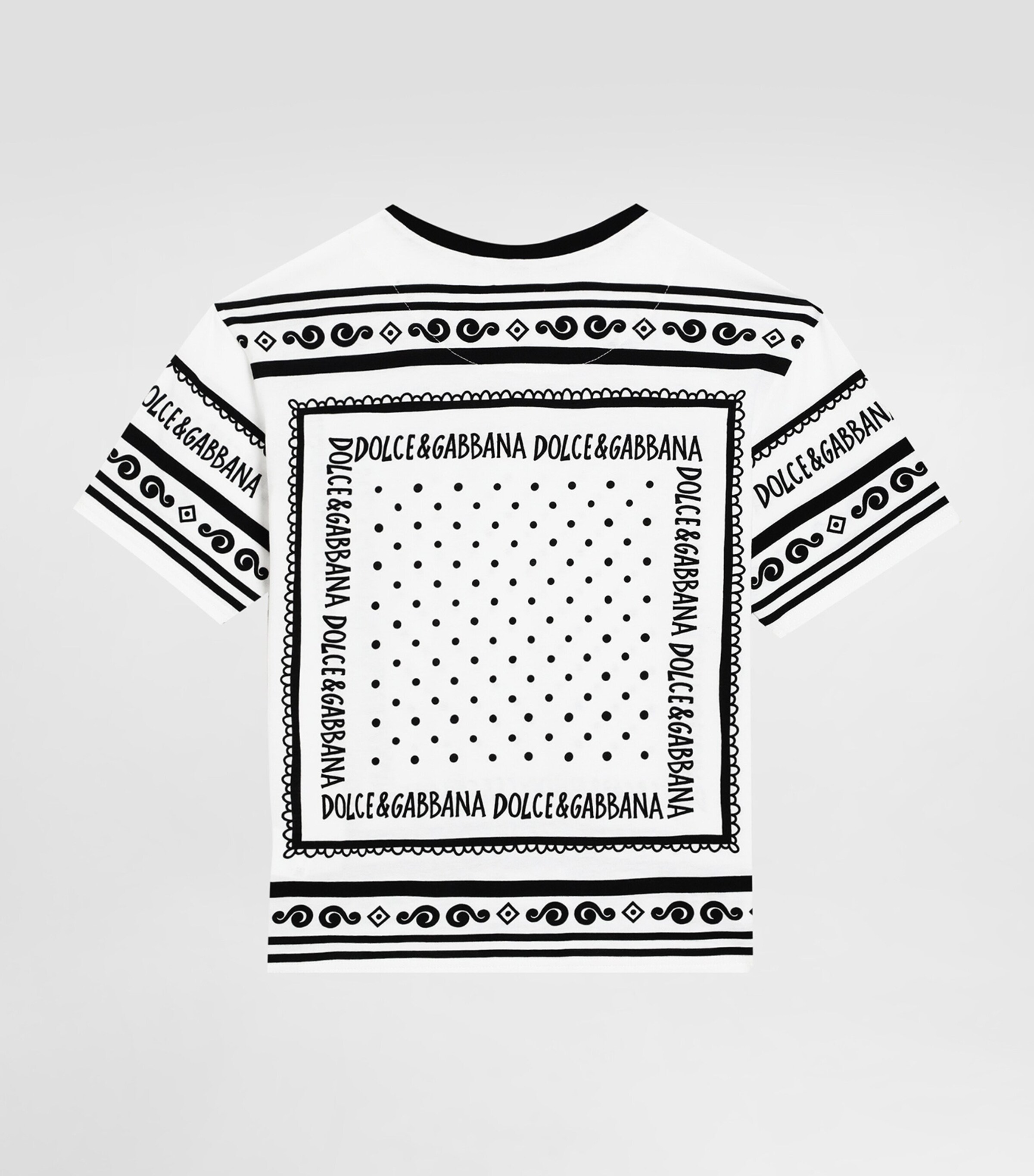 Dolce&Gabbana Kids Cotton Bandana Print T-Shirt (8-12+ Years) Bandana Bl Image 2