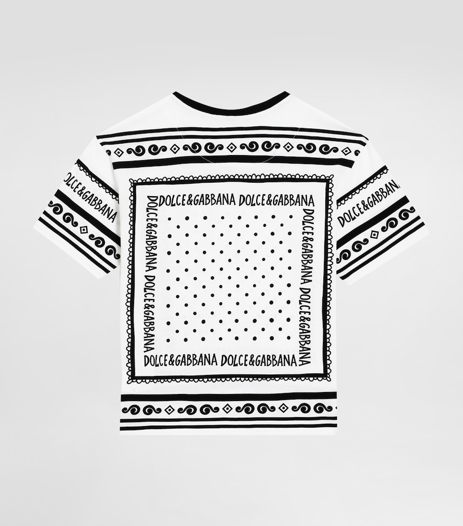 Dolce&Gabbana Kids Cotton Bandana Print T-Shirt (8-12+ Years) Bandana Bl Image 2