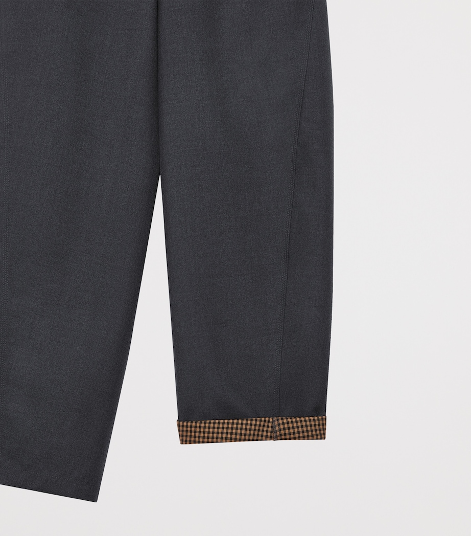 Givenchy Mens Wool-Silk Couture Seam Trousers Image 5