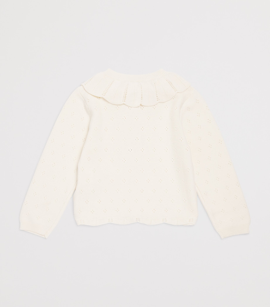 Louise Misha Floral-Collar Mynalette Cardigan (3-4 Years) Image 2