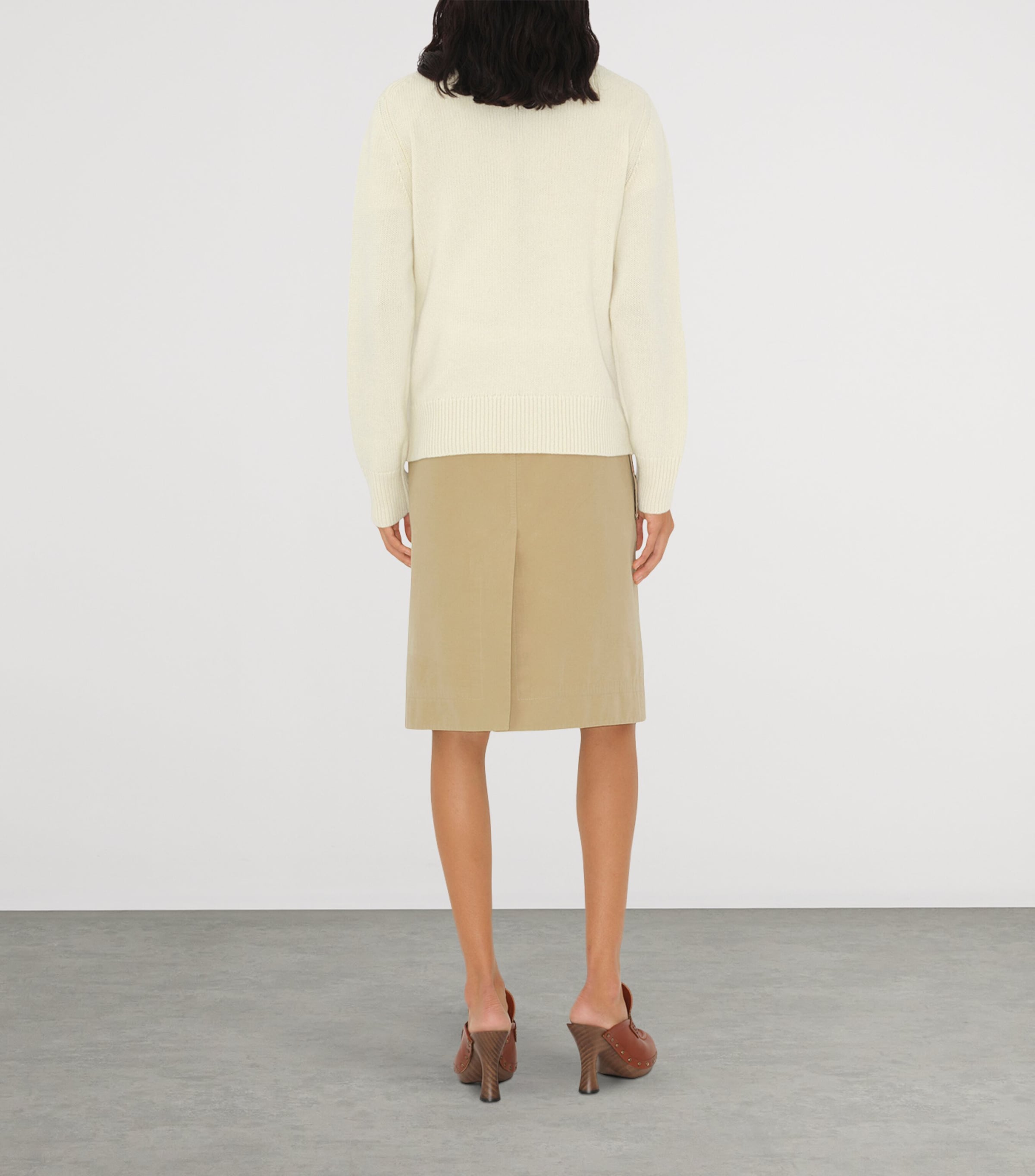 Wool-Cashmere EKD Sweater OFF WHITE Image 4