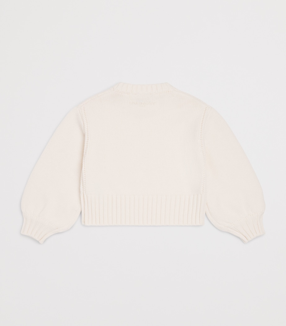 Givenchy Kids Cotton-Cashmere Floral Embroidered Sweater (5-12+ Years) Image 2