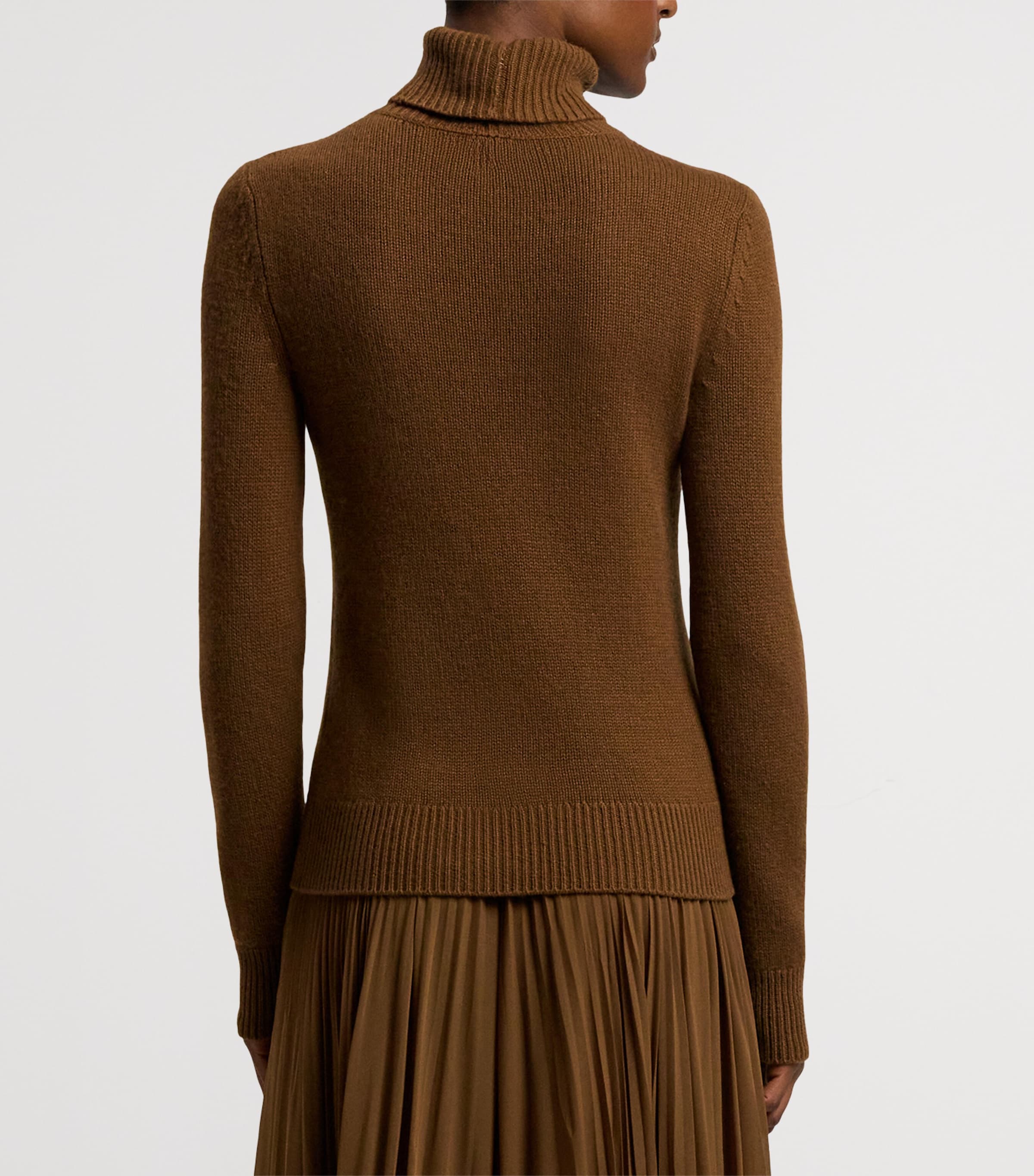Cashmere Rollneck Sweater COGNAC Image 8