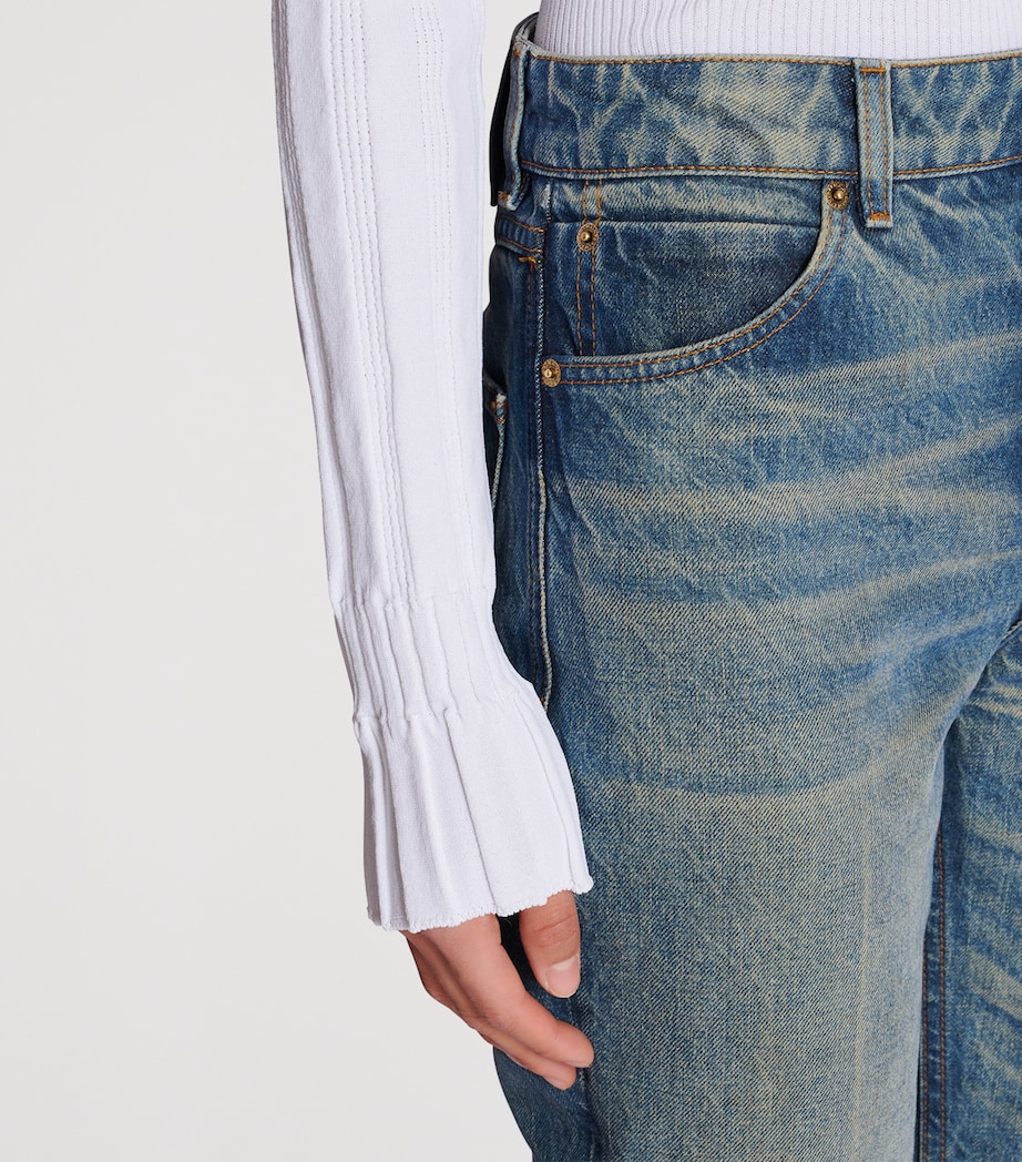 Faded Flared Jeans 6AW BLEU JEAN D+LAV+ Image 5
