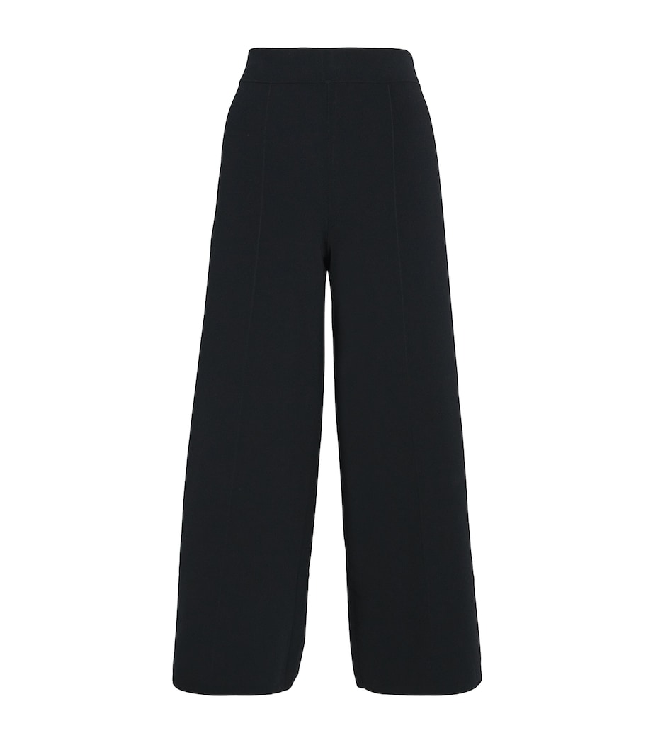 Stretch-Knit Culottes BLACK Image 1