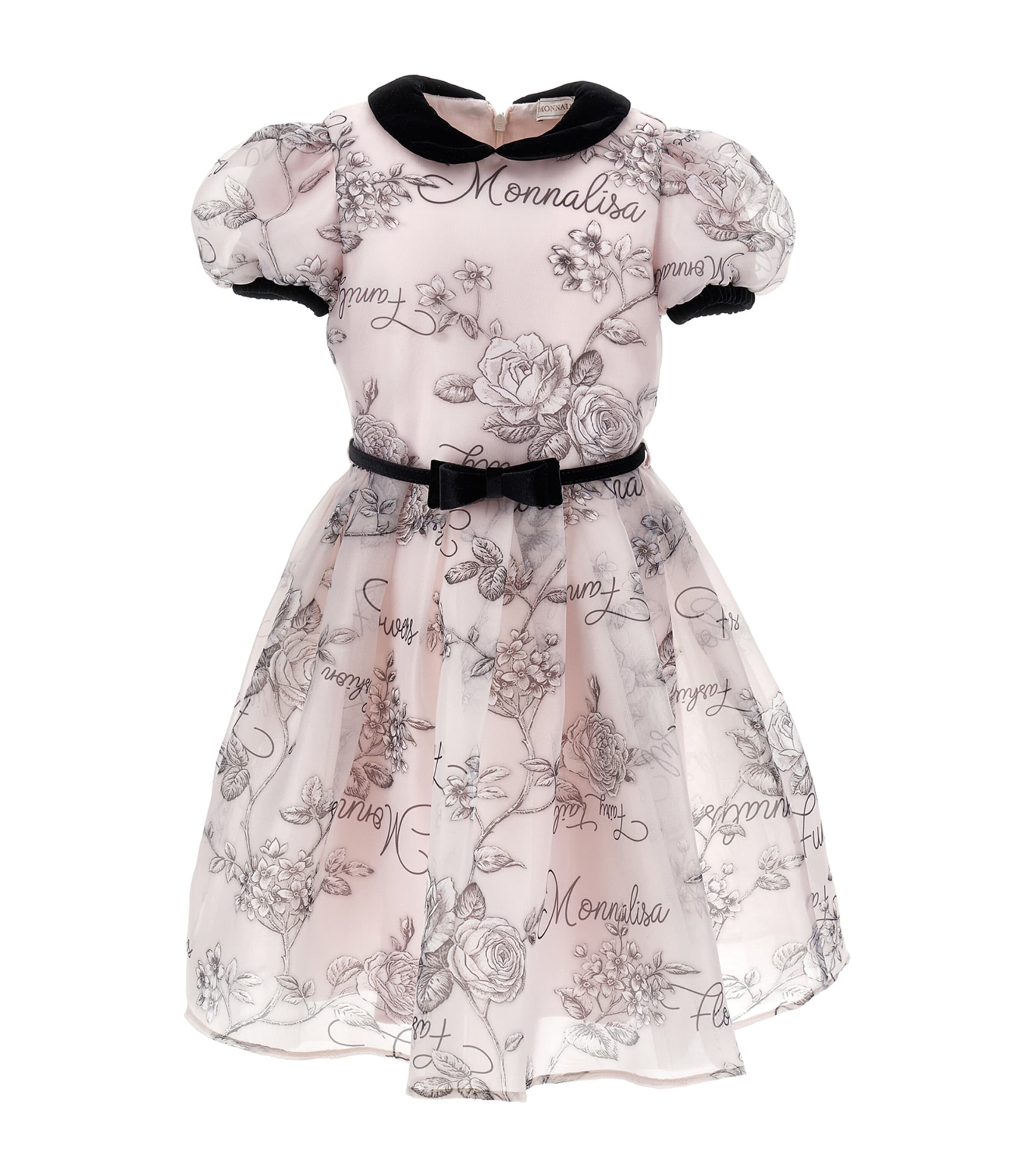 Floral Print Belted Dress (2-12 Years) ROSA ANTICO+NERO Image 1