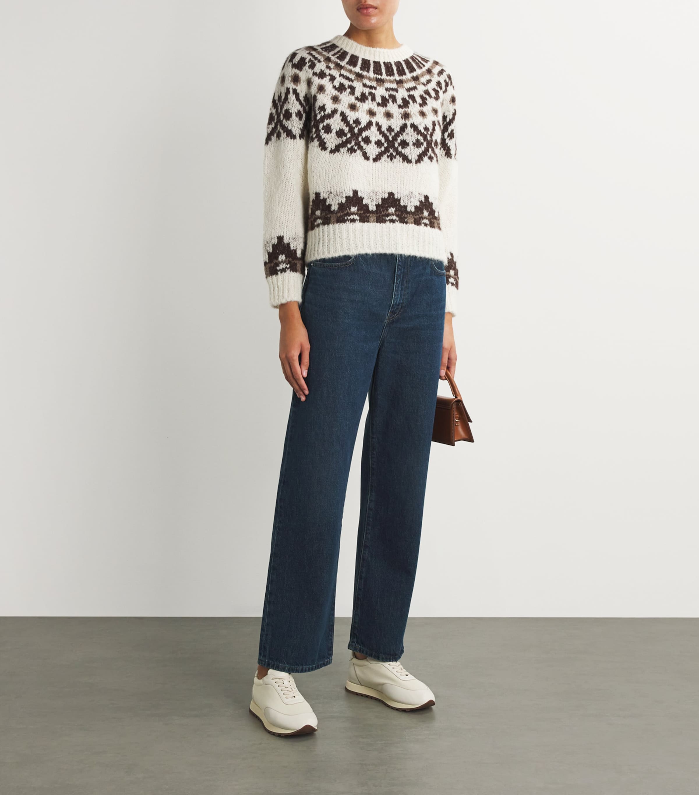 FRAME Womens Le Jane Cropped Wide-Leg Jeans Kirk Image 2