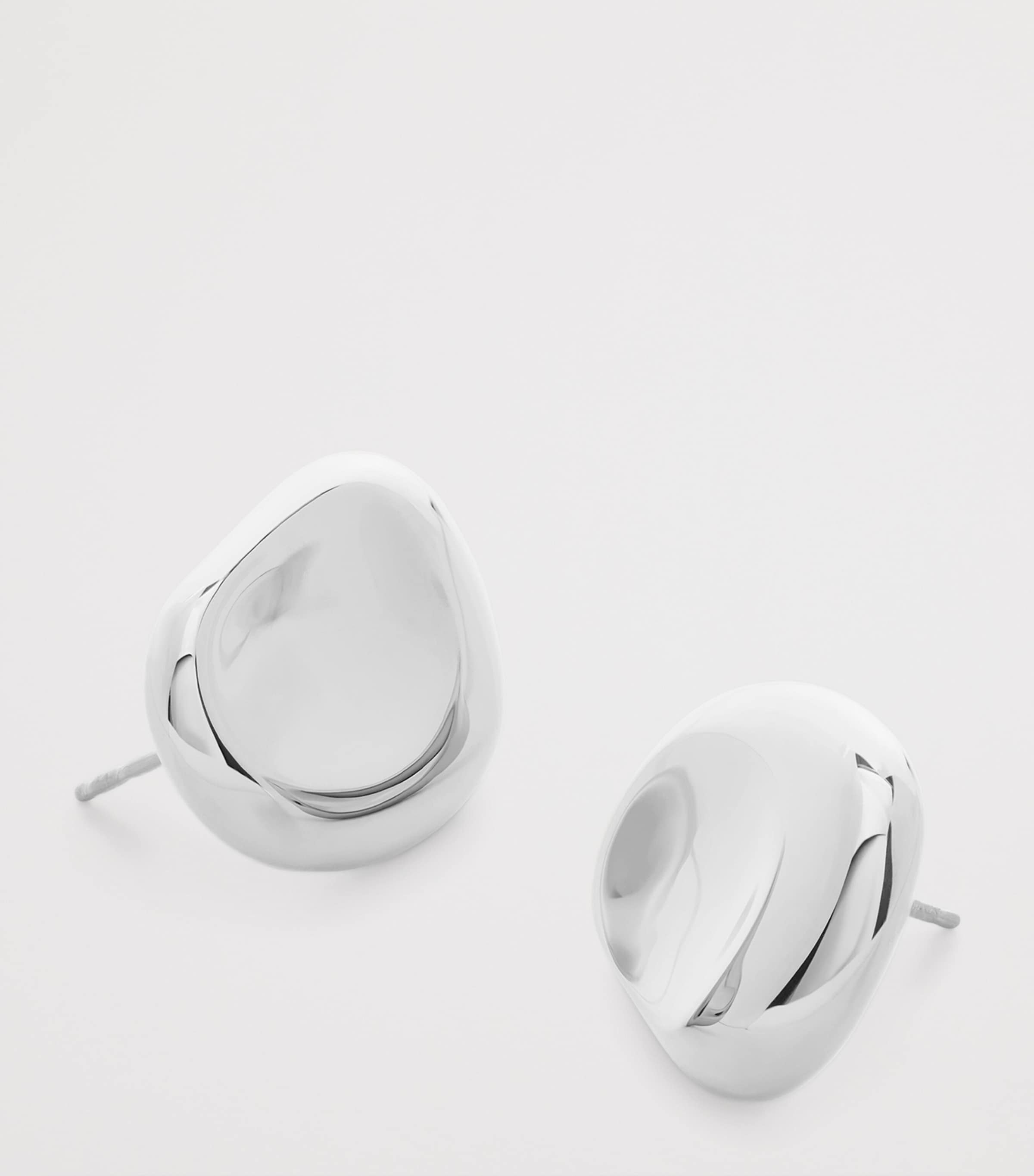 Sterling Silver Aria Bold Stud Earrings STERLING SILVER Image 2