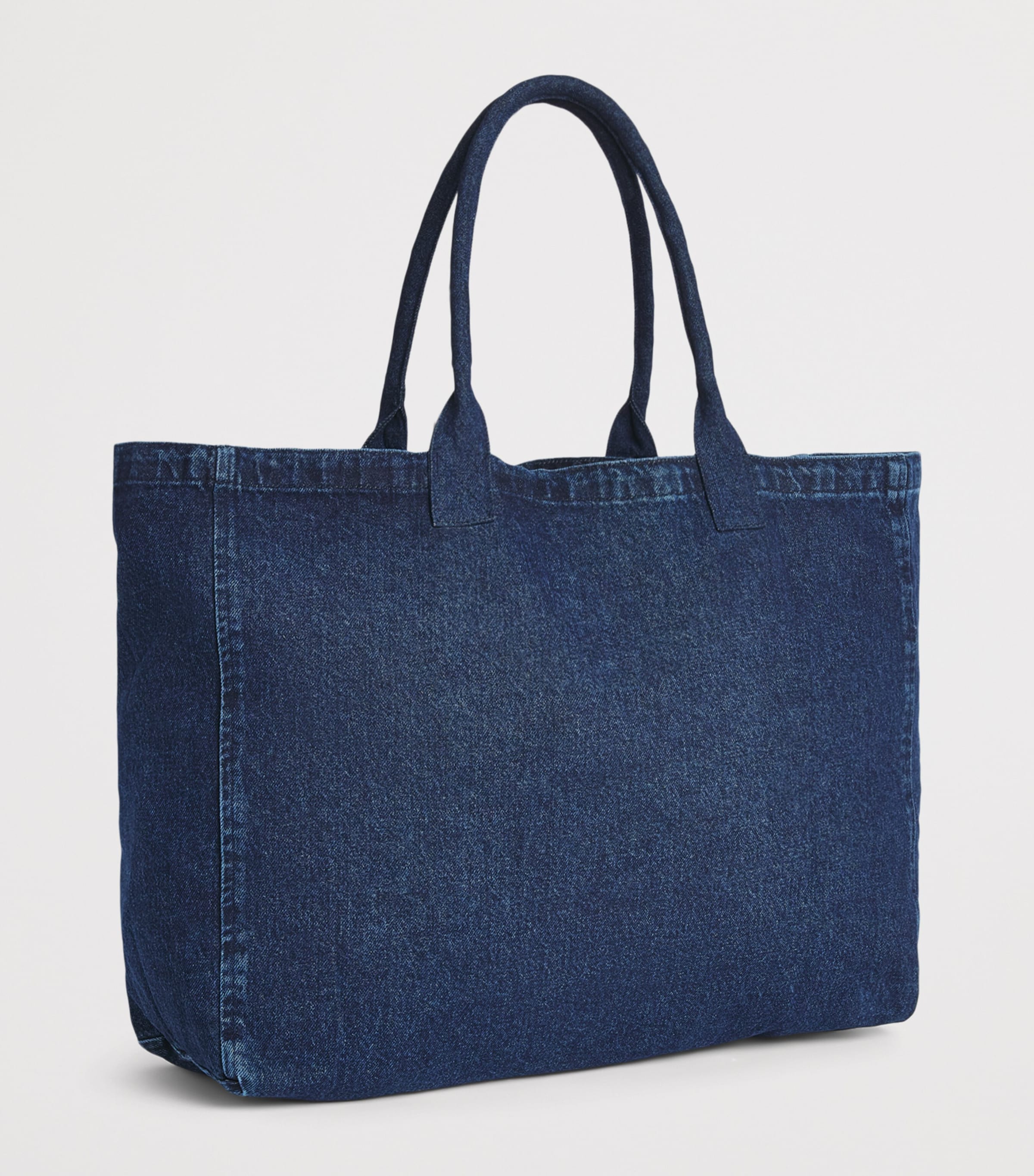 ANINE BING Denim Leo Tote Bag Dark Blue Image 3