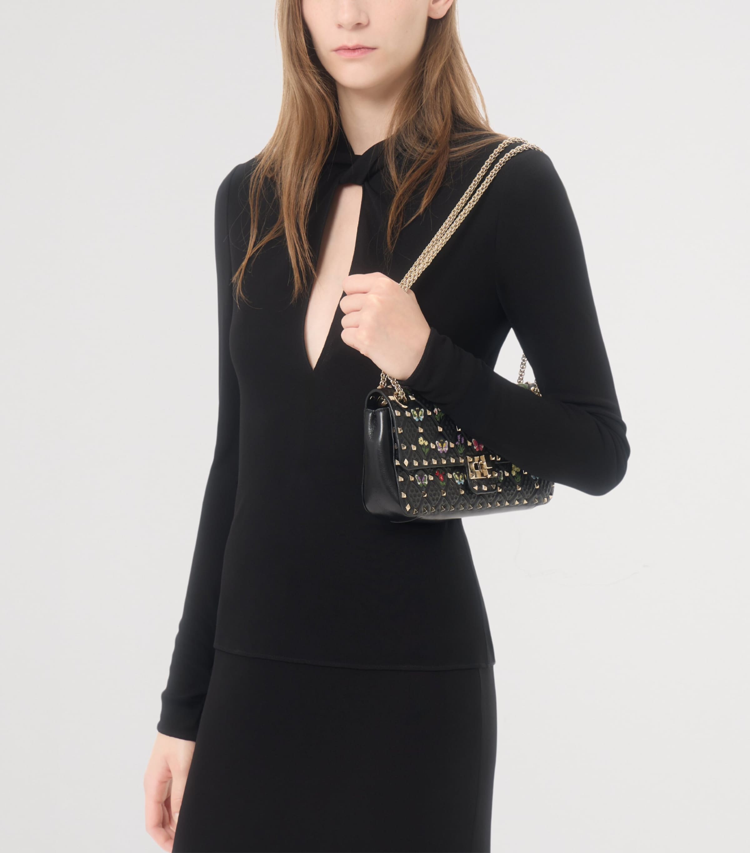 Valentino Womens Keyhole Long-Sleeve Top Image 7