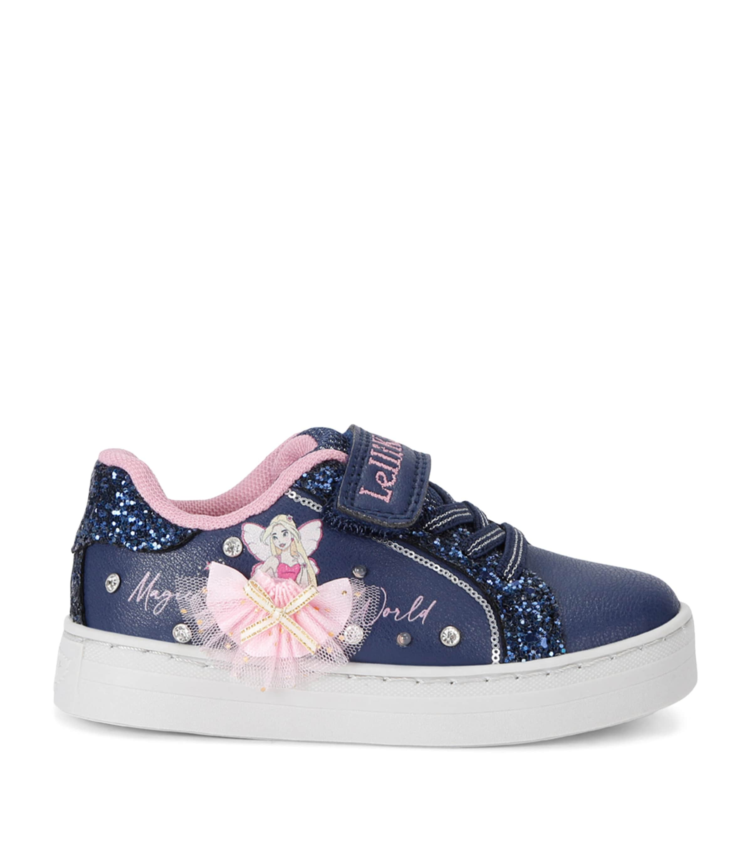 Lelli Kelly Kids' Leather Mille Stelle Sneakers In Navy