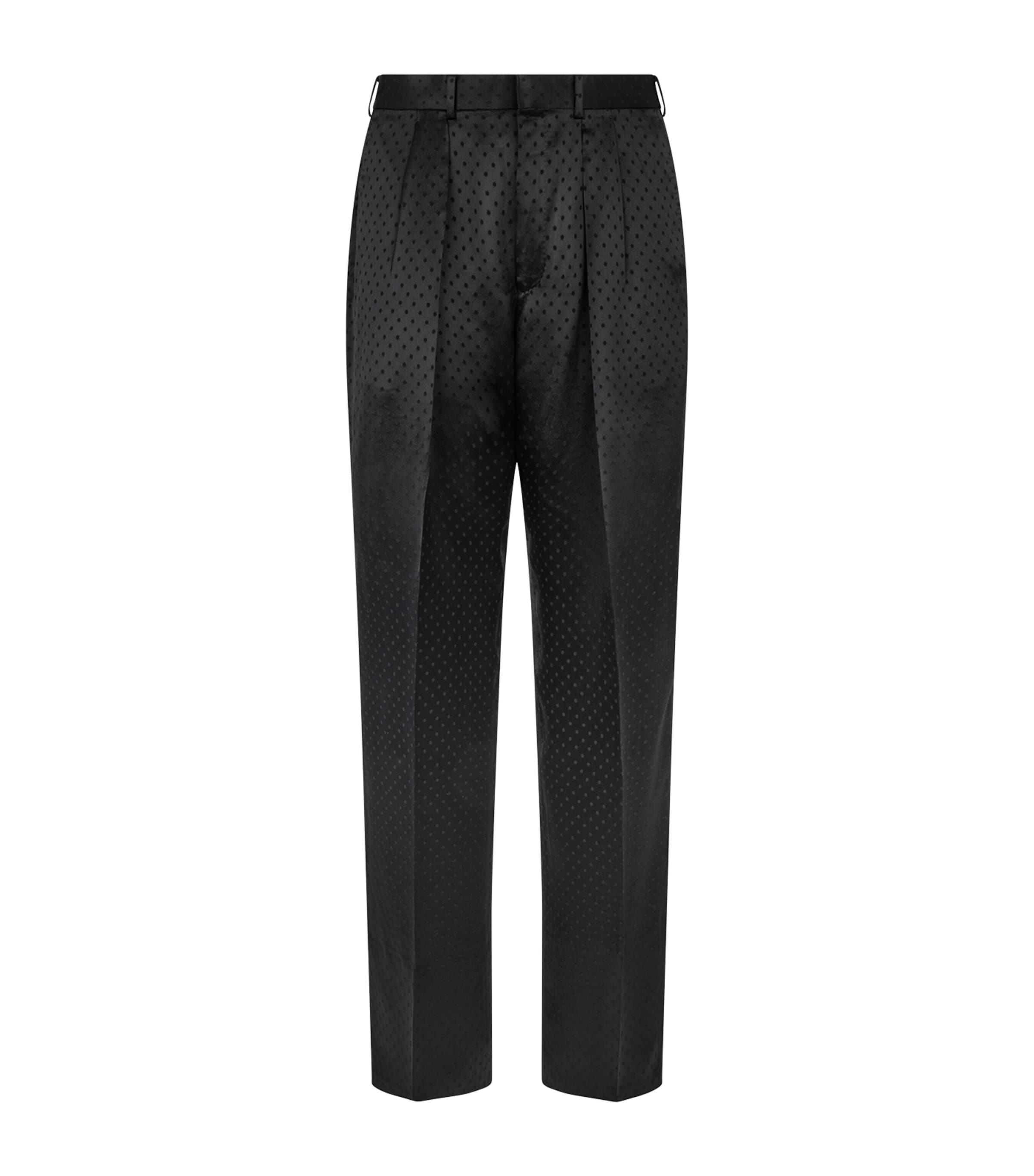 Silk-Blend Wide-Leg Trousers NAA Image 1