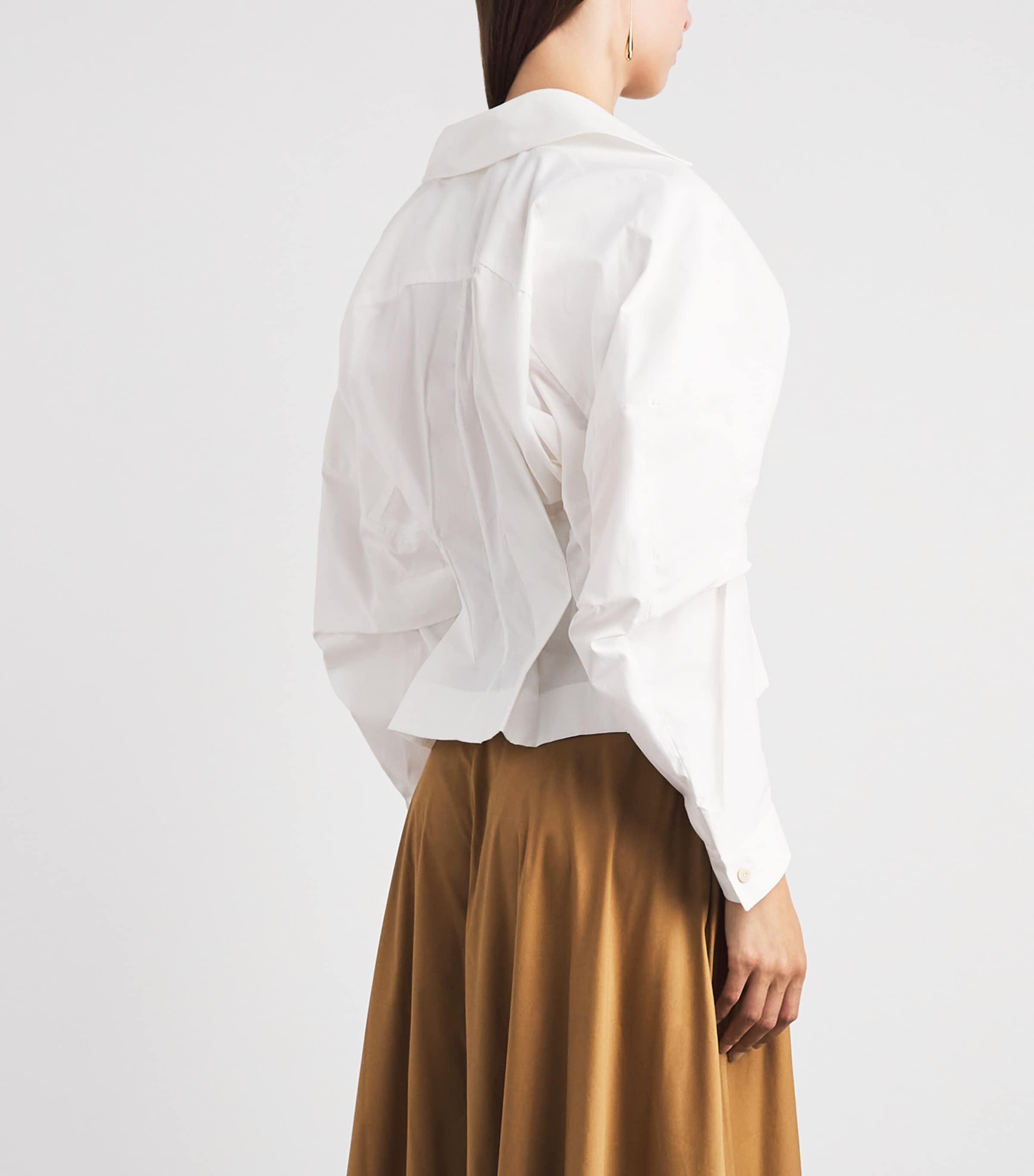 Palmer//Harding Womens Cotton Honesty Opens Shirt Wht Whte Cttn Poplin Image 5