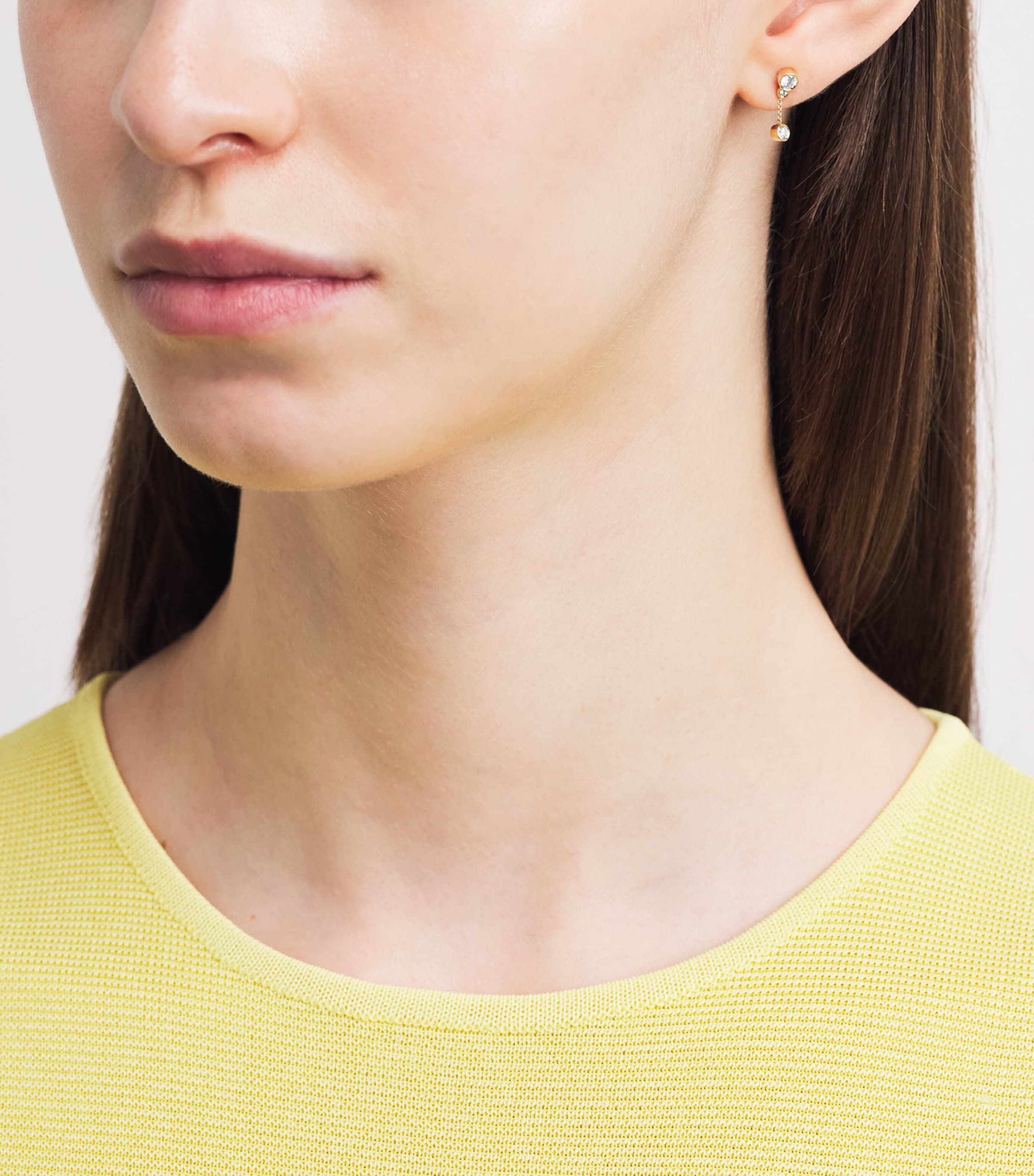 Sophie Bille Brahe Yellow Gold and Diamond Lou Single Left Earring Yellow Gold Image 2